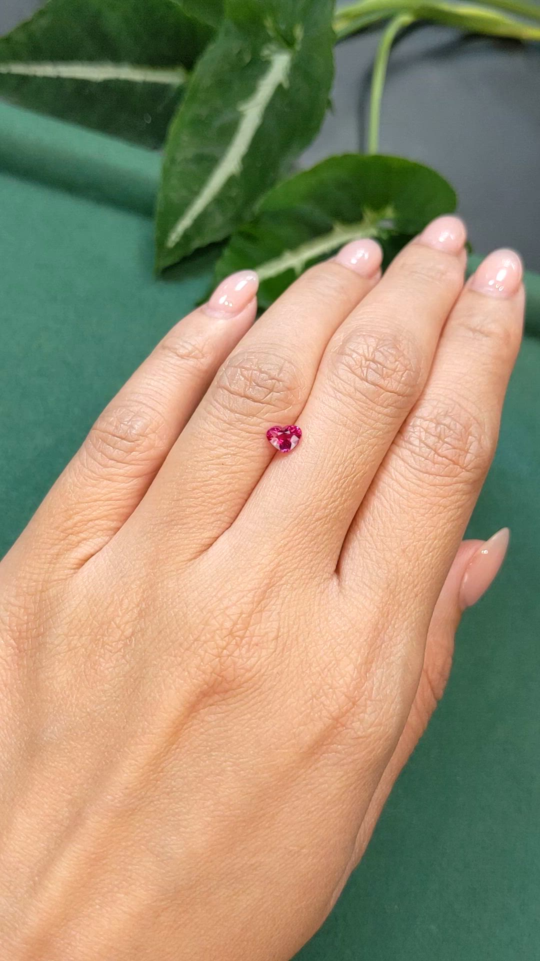 0.55 Ct. Pinkish Red Ruby from Mozambique Size Video
