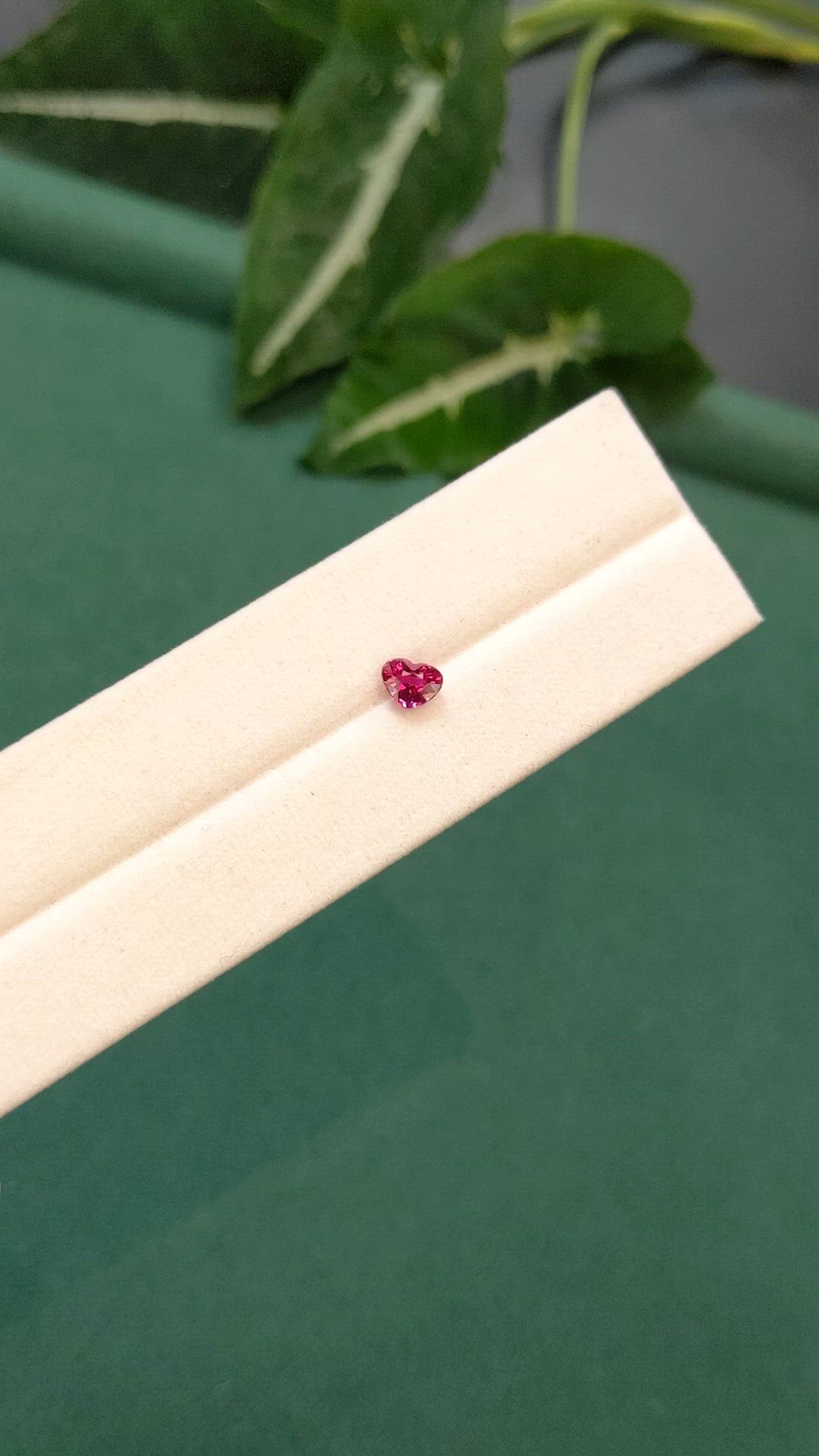 0.55 Ct. Pinkish Red Ruby from Mozambique Size Video