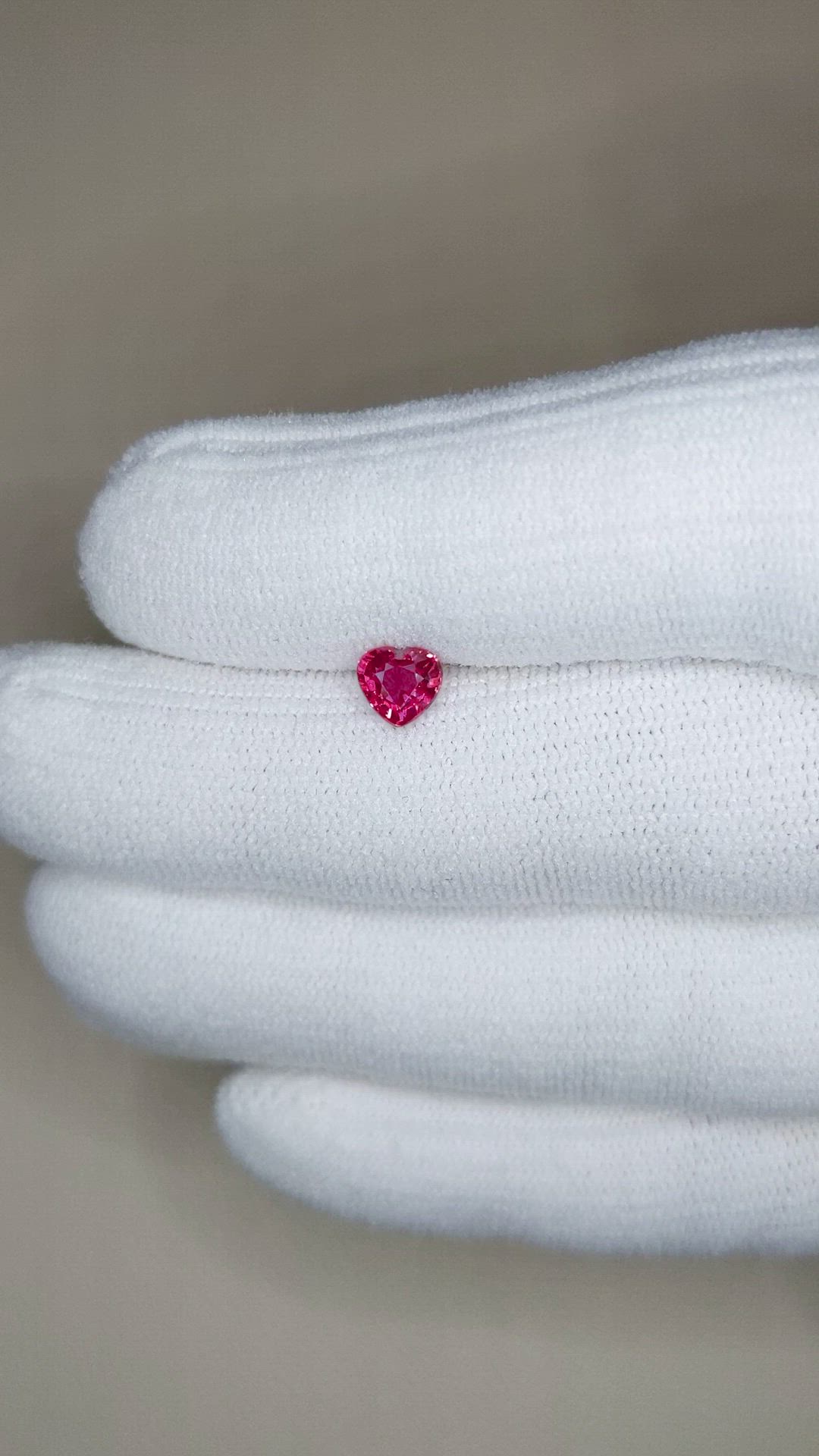 0.74 Ct. Pinkish Red Ruby from Mozambique Size Video