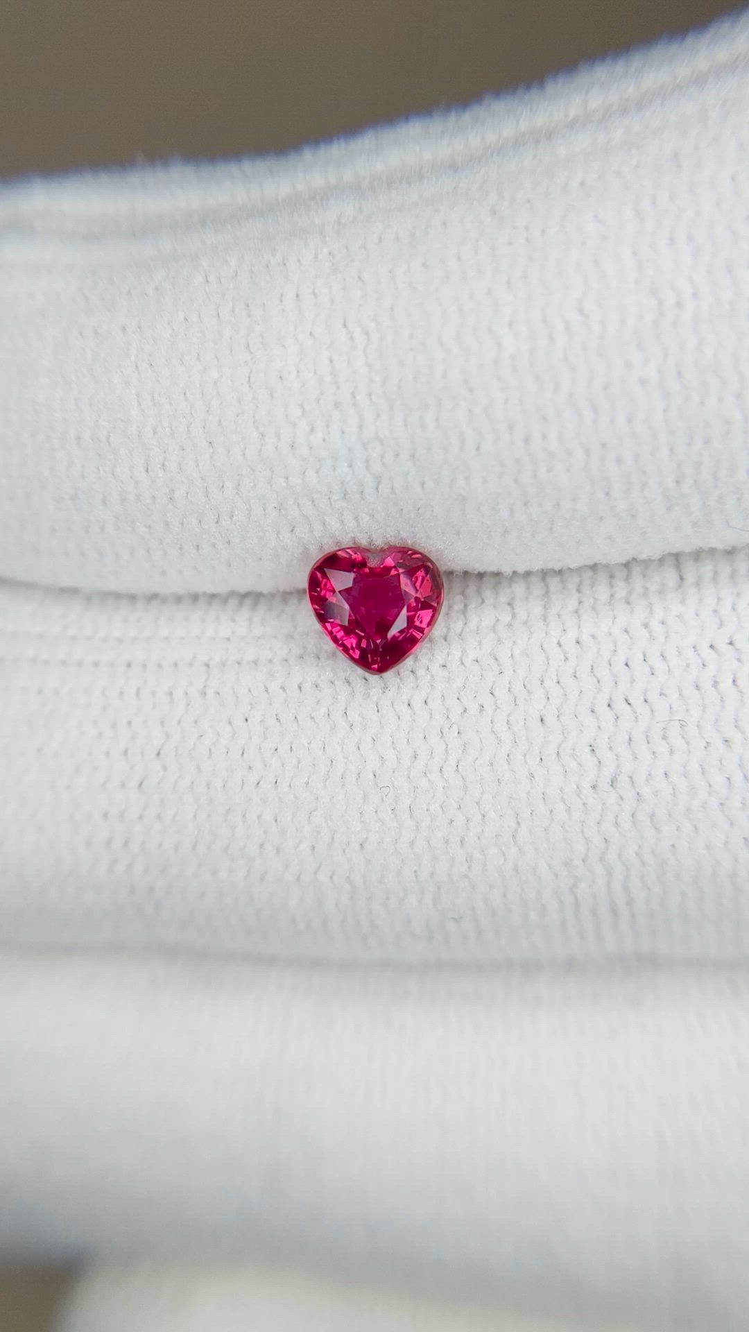 0.74 Ct. Pinkish Red Ruby from Mozambique Size Video