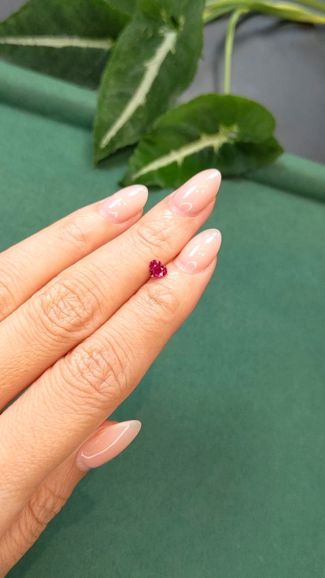 0.51 Ct. Pinkish Red Ruby from Mozambique Size Video