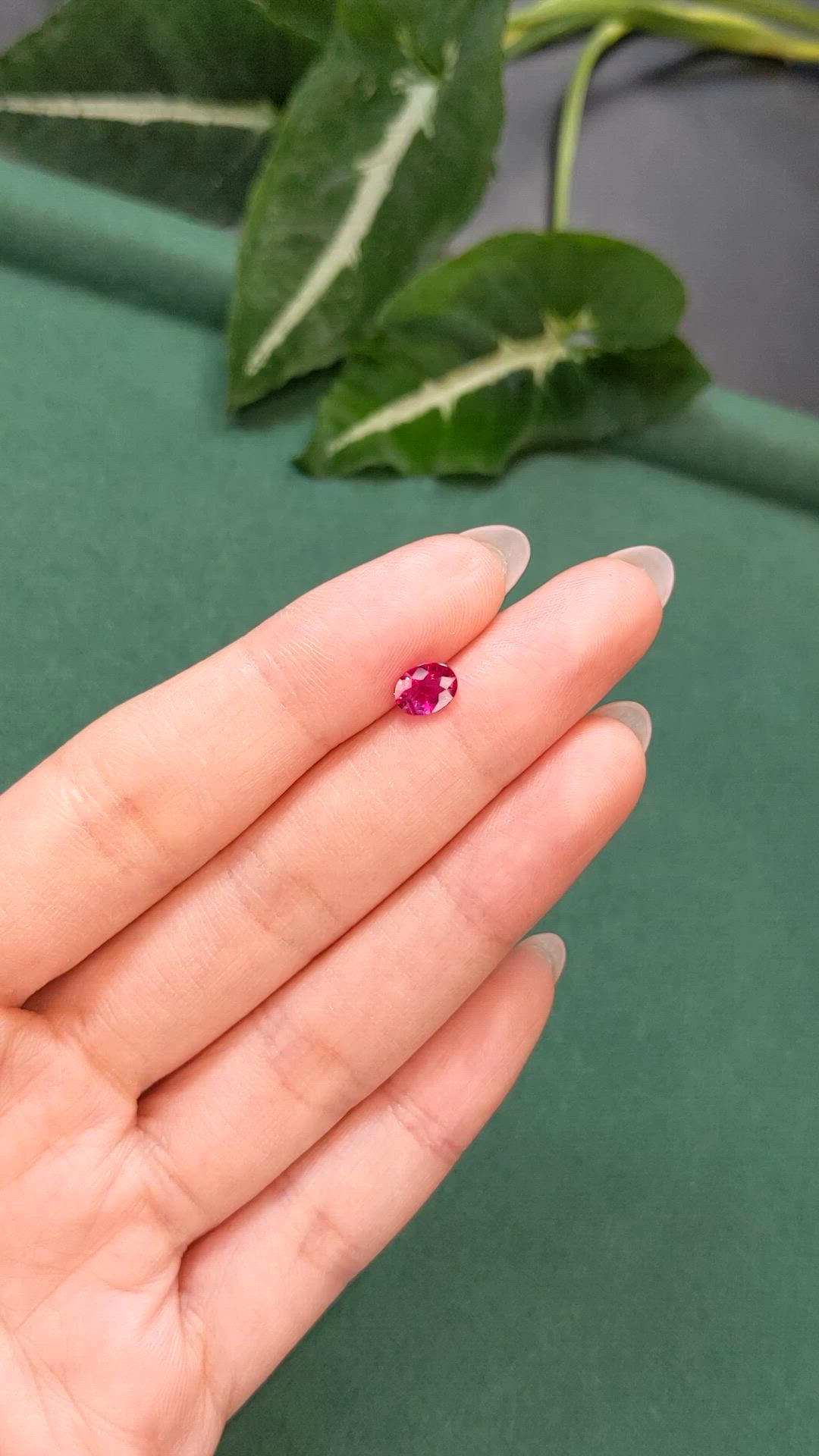 0.87 Ct. Pinkish Red Ruby from Mozambique Size Video