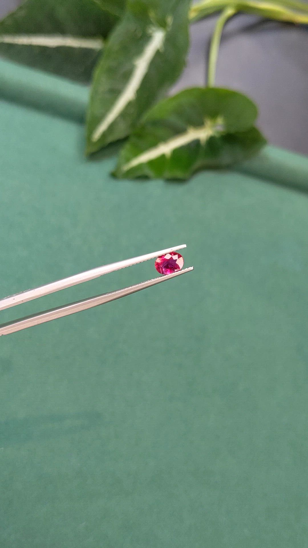 0.87 Ct. Pinkish Red Ruby from Mozambique Size Video