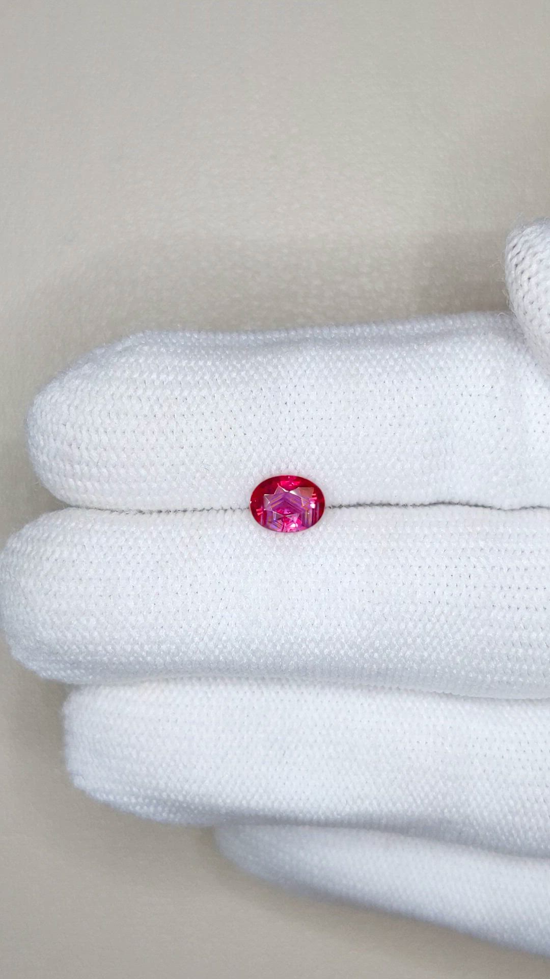 0.87 Ct. Pinkish Red Ruby from Mozambique Size Video