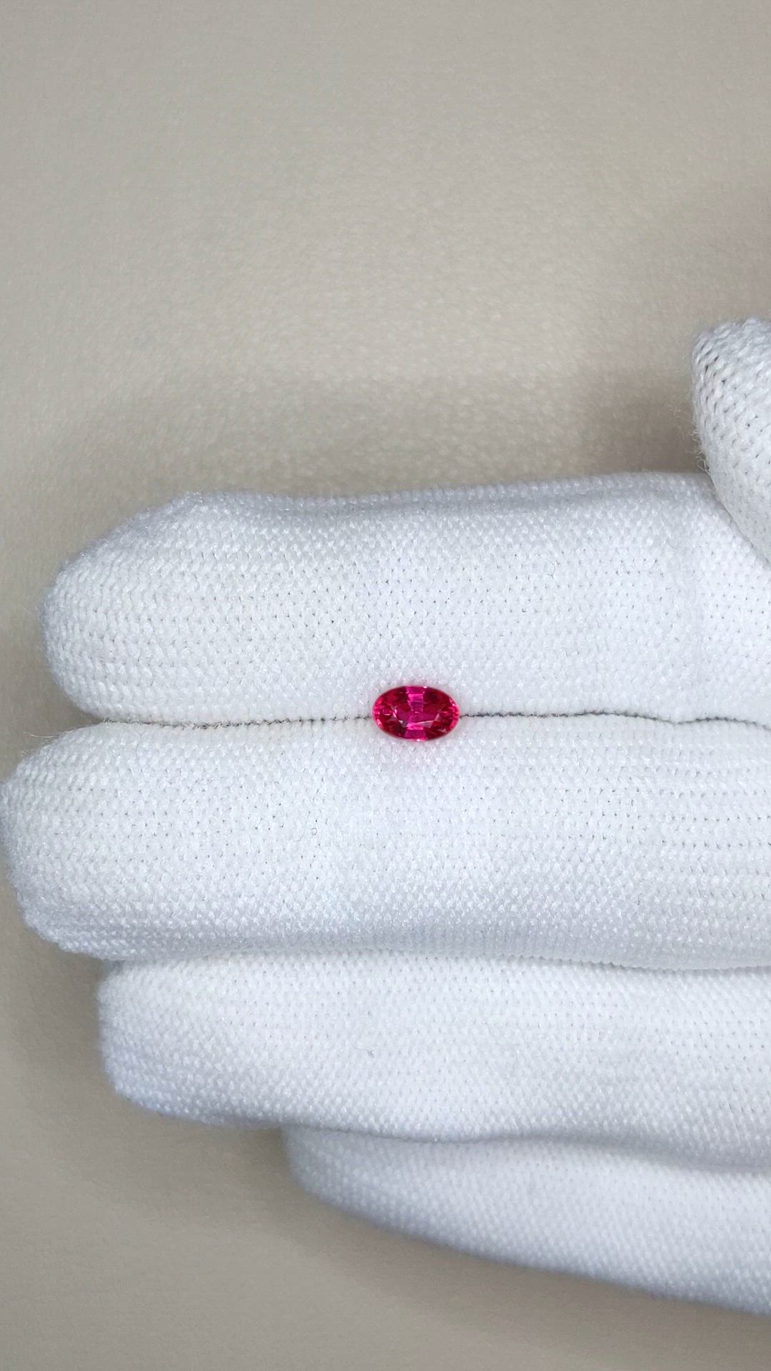 0.65 Ct. Pinkish Red Ruby from Mozambique Size Video