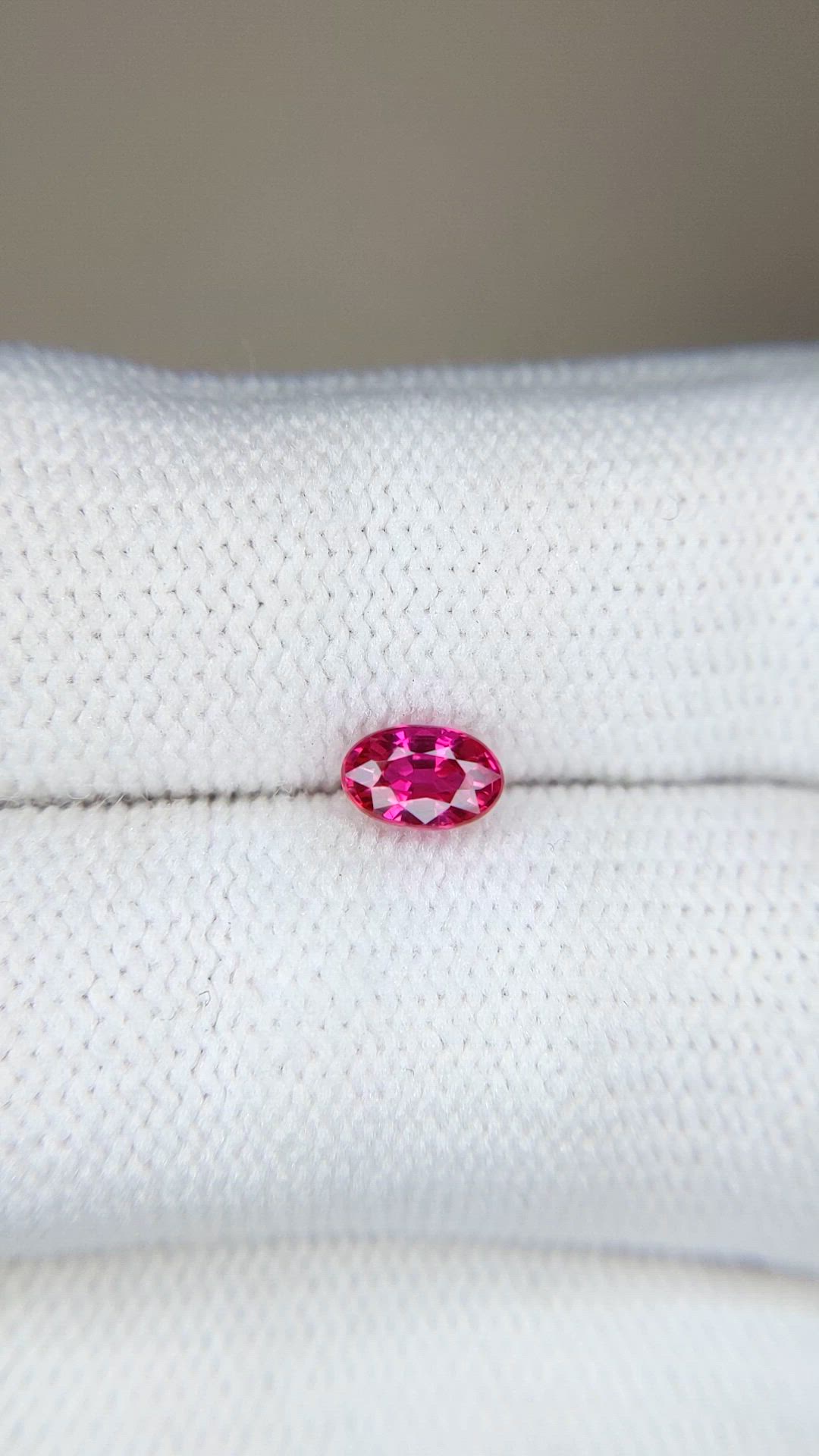 0.65 Ct. Pinkish Red Ruby from Mozambique Size Video