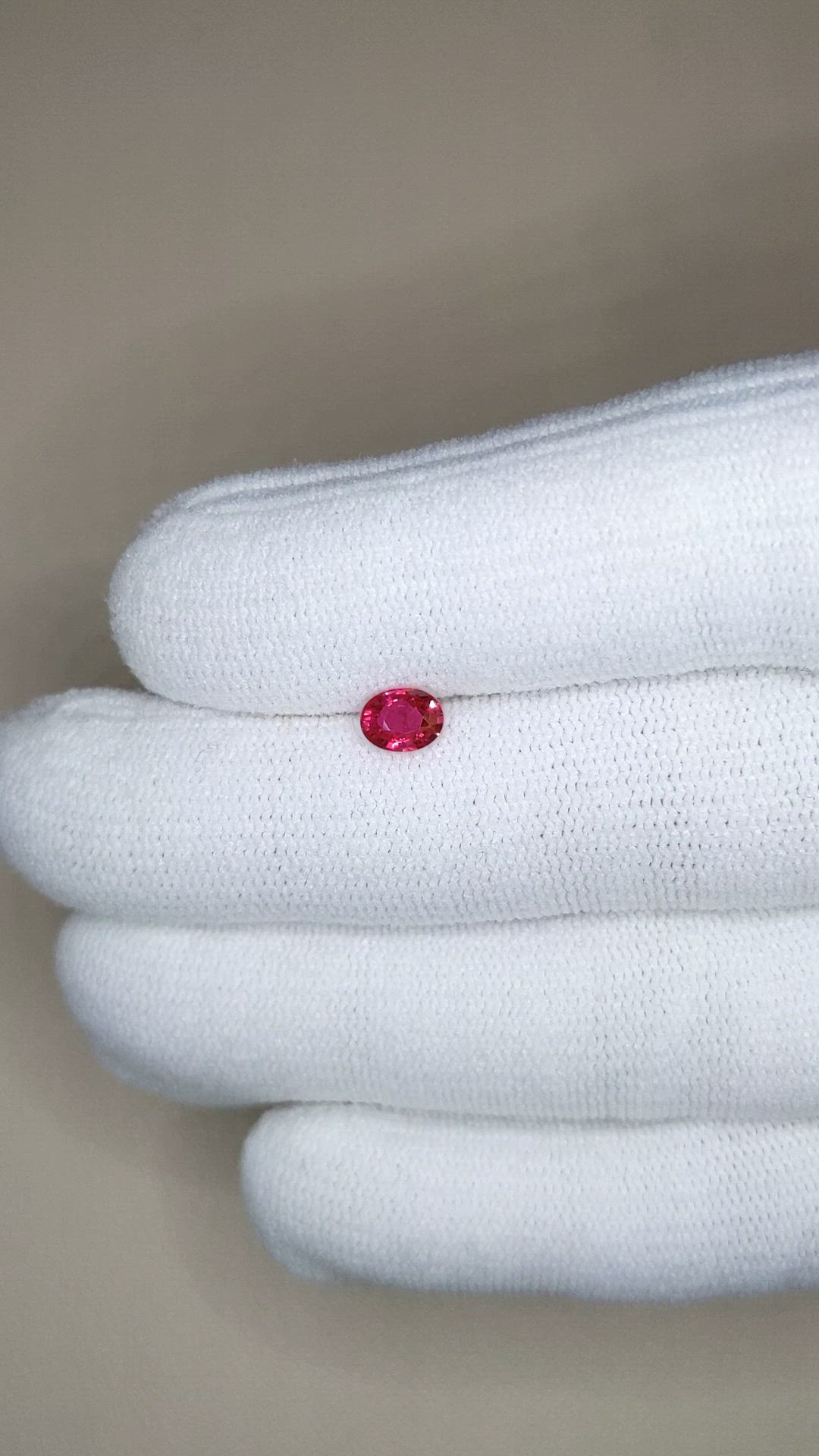 0.62 Ct. Pinkish Red Ruby from Mozambique Size Video