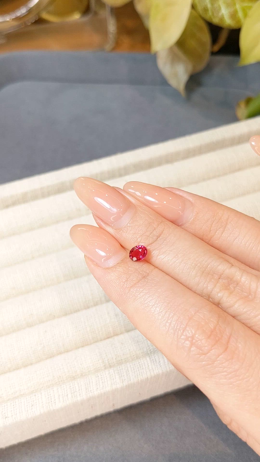 0.62 Ct. Pinkish Red Ruby from Mozambique Size Video