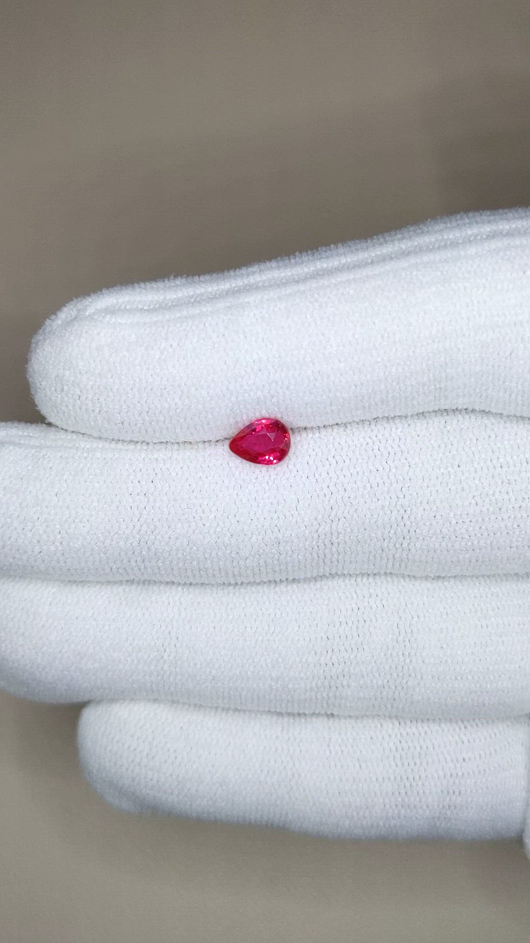 0.77 Ct. Pinkish Red Ruby from Mozambique Size Video