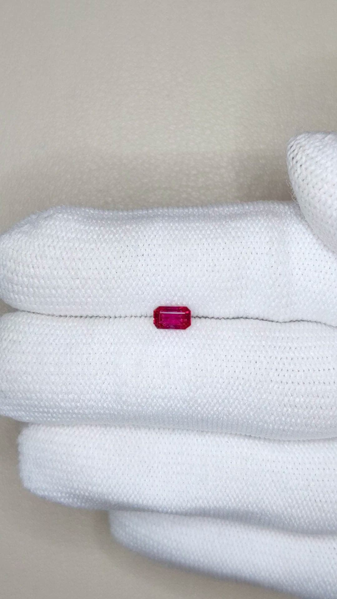 0.55 Ct. Pinkish Red Ruby from Mozambique Size Video