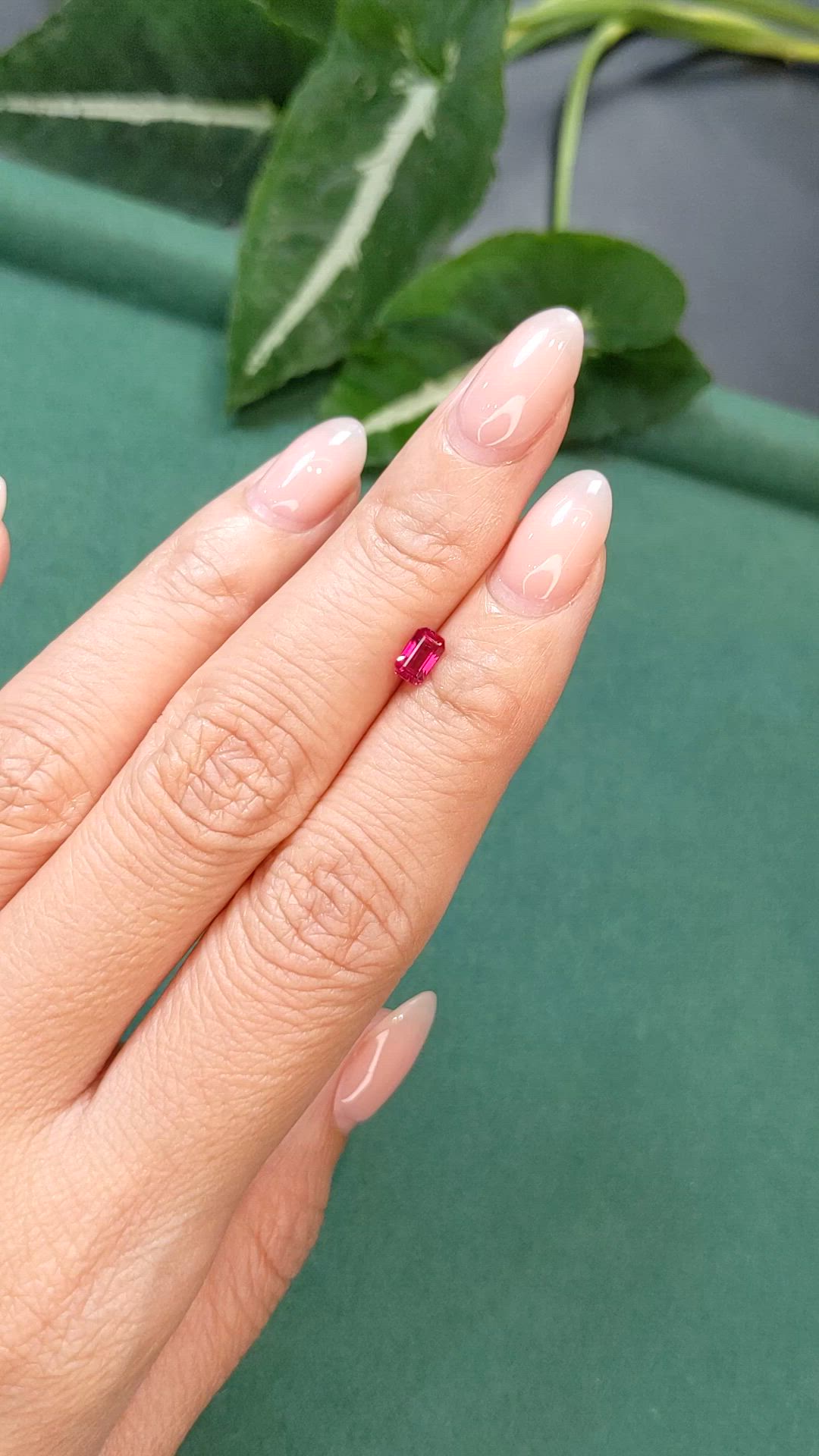 0.55 Ct. Pinkish Red Ruby from Mozambique Size Video