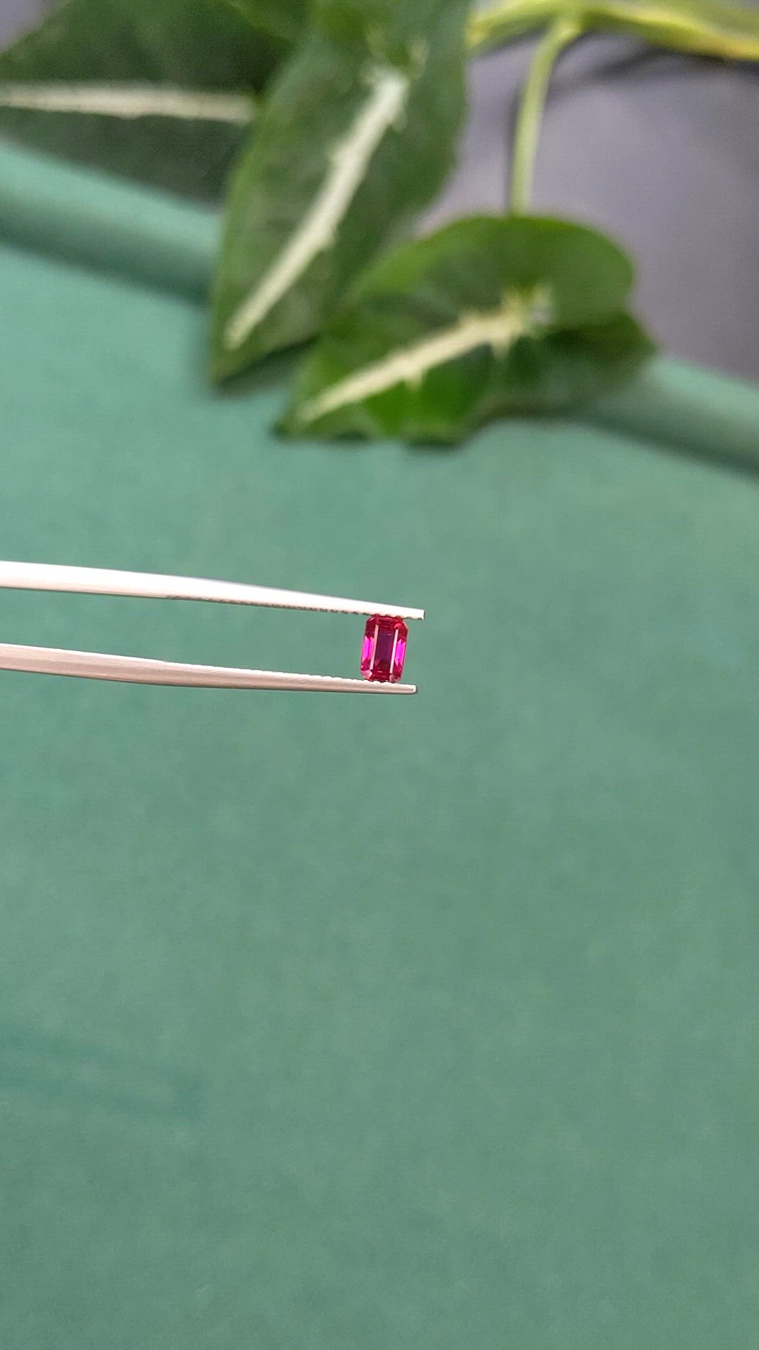 0.55 Ct. Pinkish Red Ruby from Mozambique Size Video