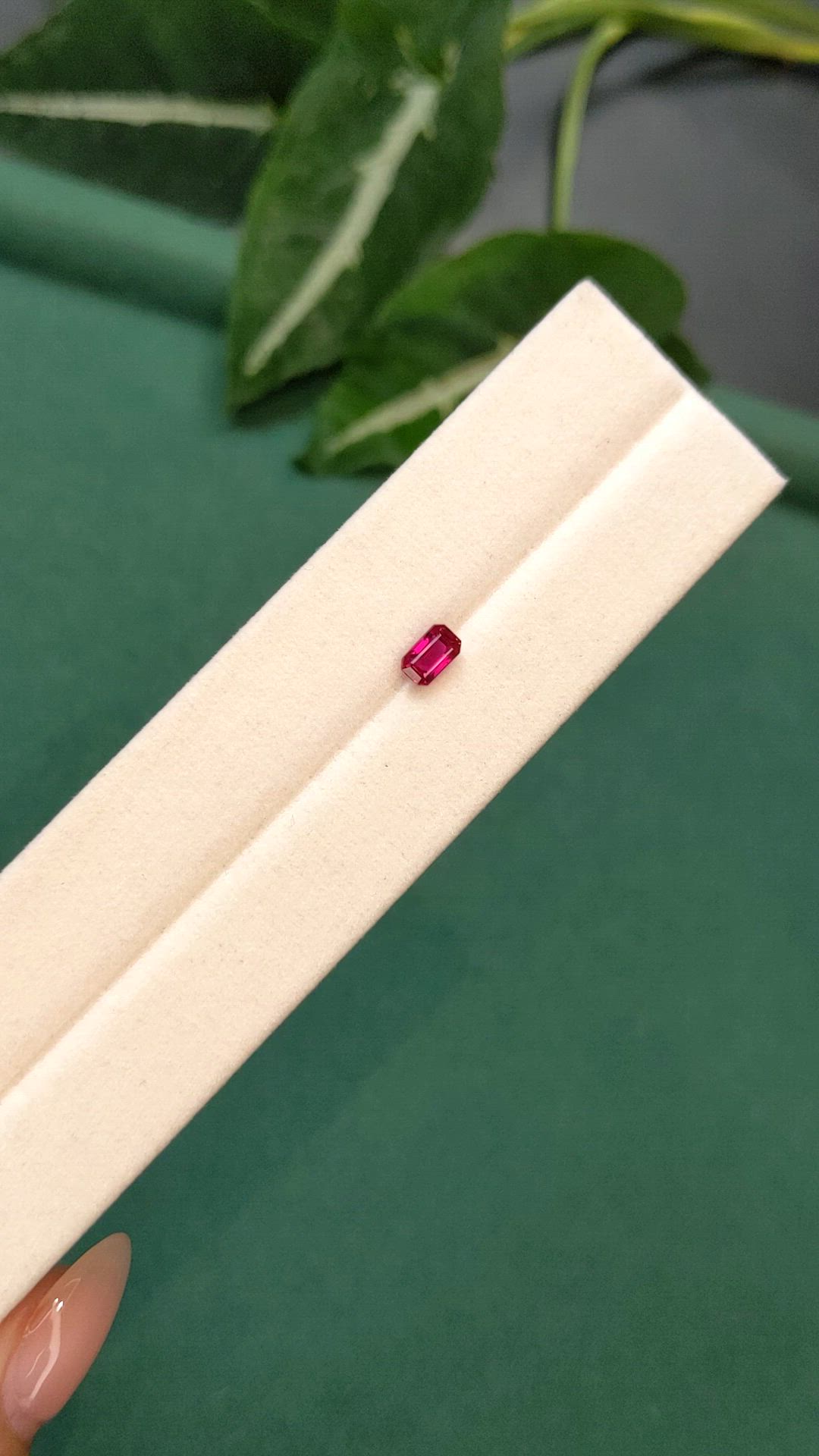 0.55 Ct. Pinkish Red Ruby from Mozambique Size Video