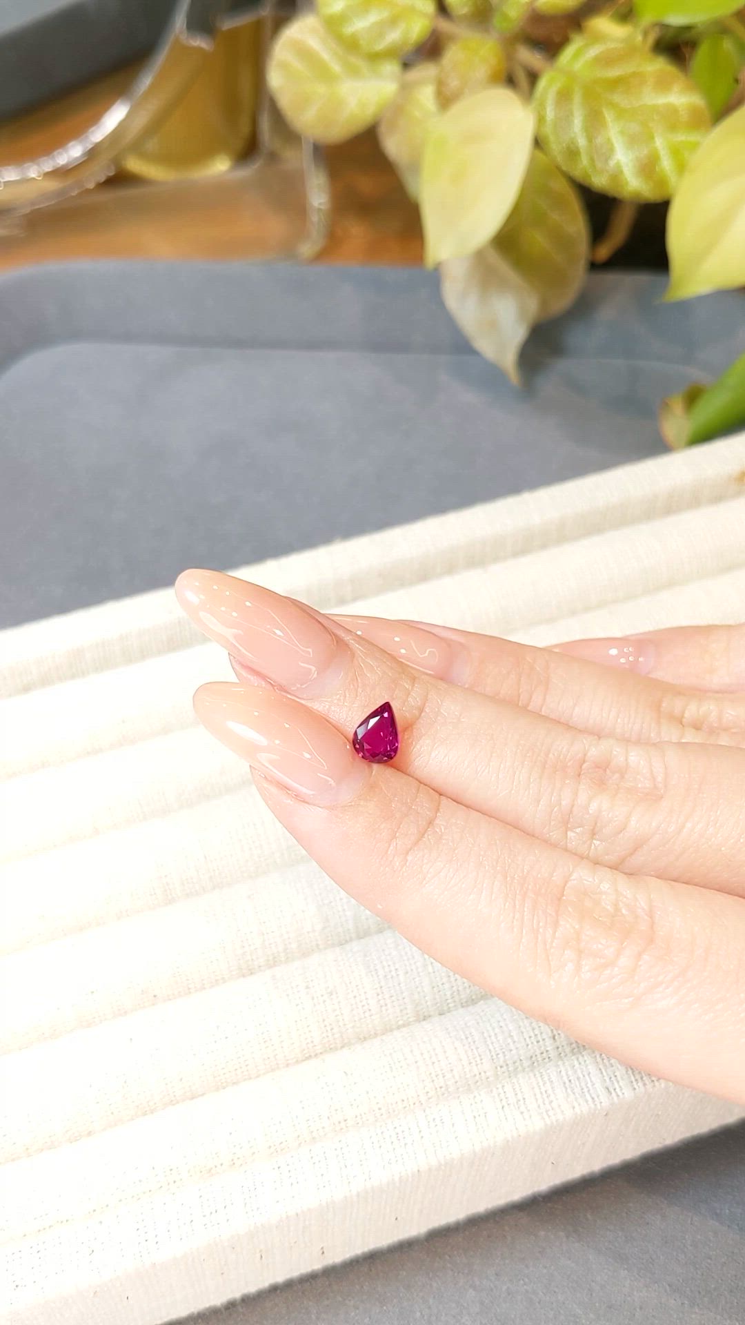 1.03 Ct. Purplish Red Ruby from Mozambique Size Video