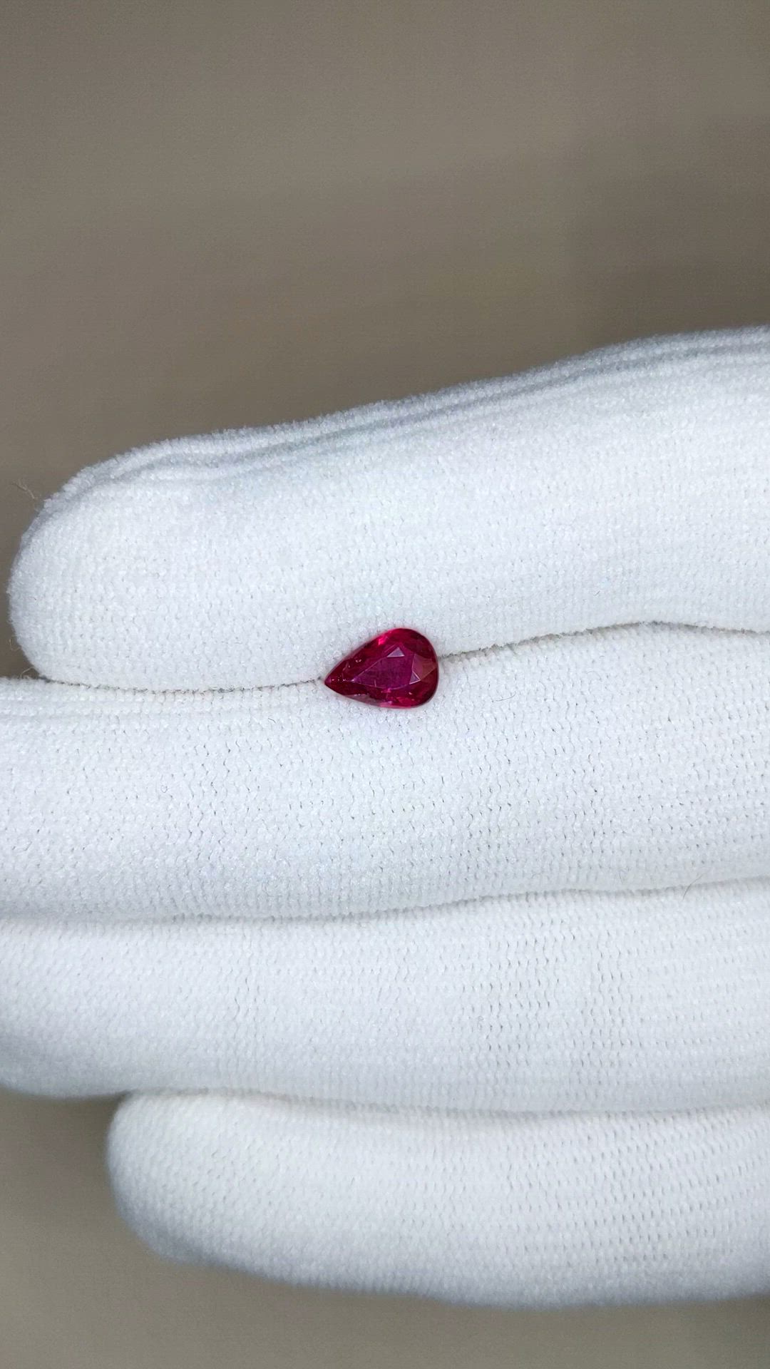 1.06 Ct. Purplish Red Ruby from Mozambique Size Video