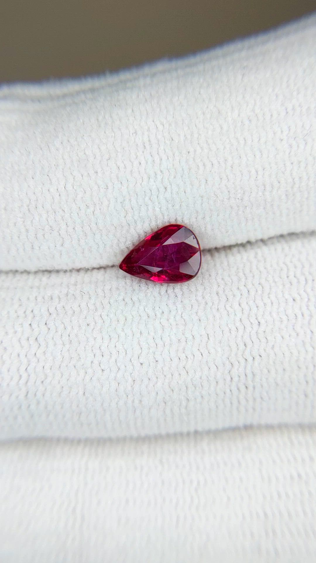 1.06 Ct. Purplish Red Ruby from Mozambique Size Video