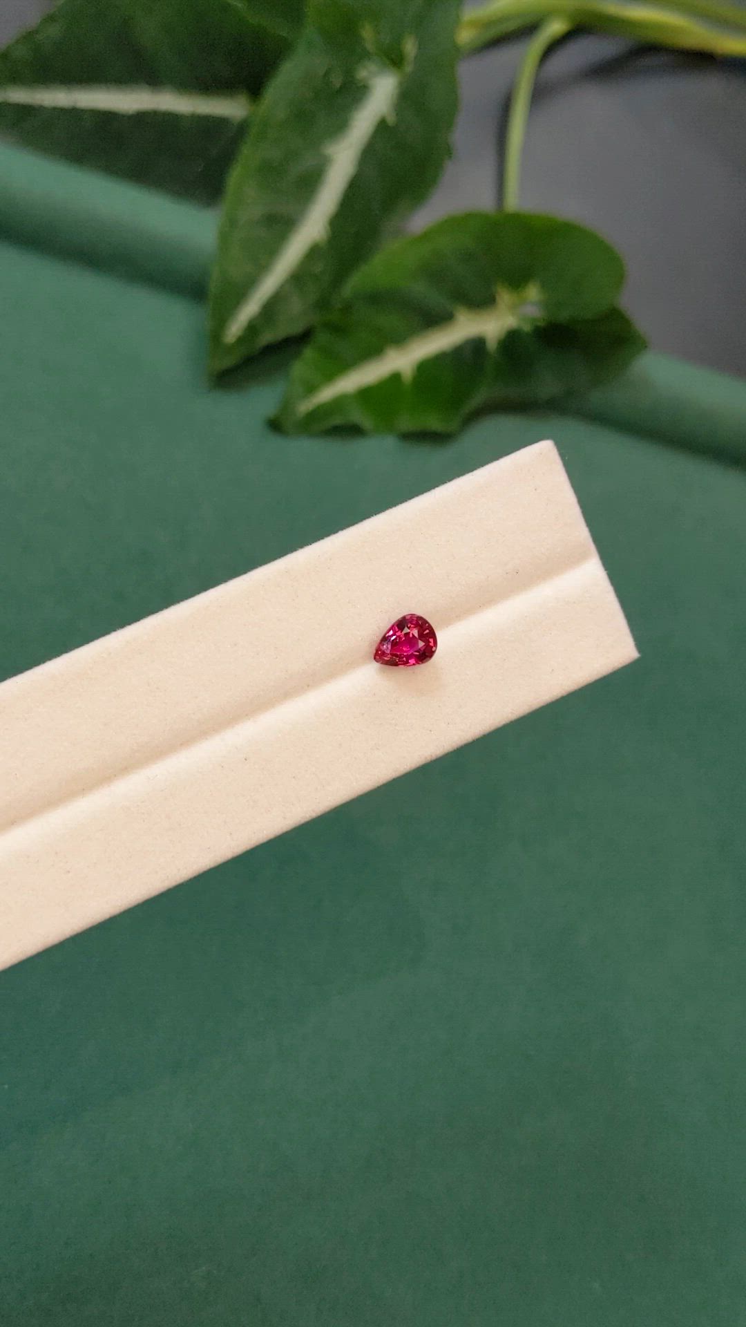 1.02 Ct. Pinkish Red Ruby from Mozambique Size Video