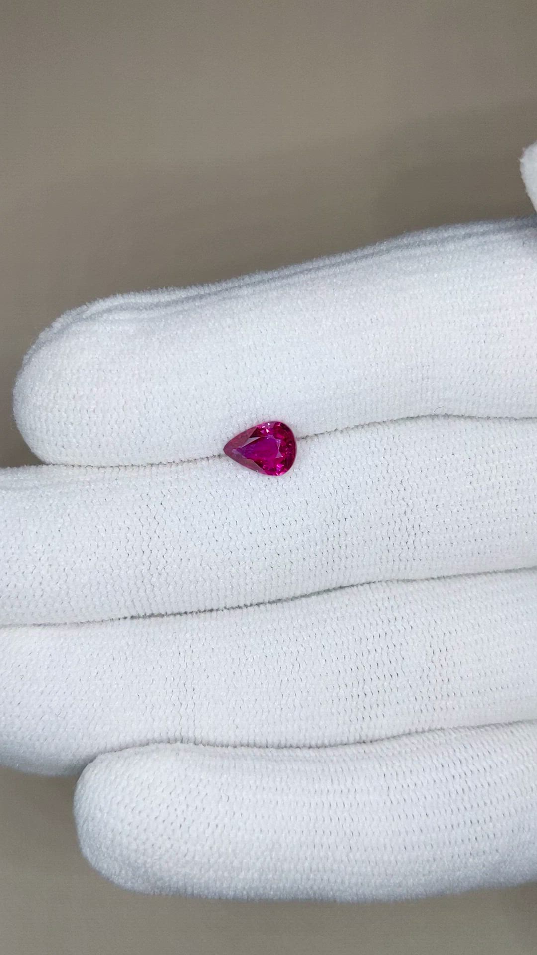 1.09 Ct. Purplish Red Ruby from Mozambique Size Video