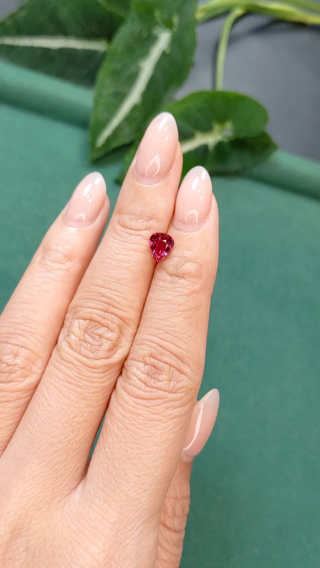 1.10 Ct. Pinkish Red Ruby from Mozambique Size Video