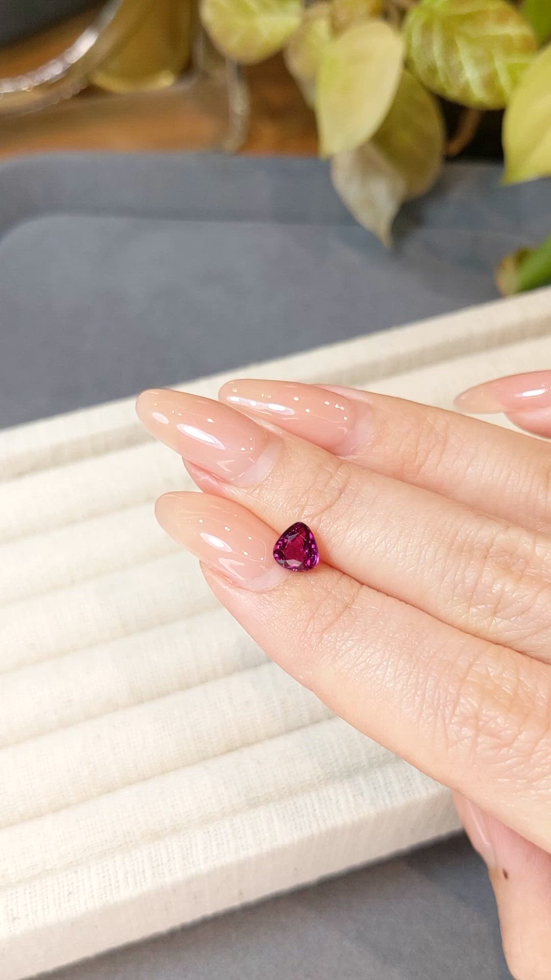 1.04 Ct. Purplish Red Ruby from Mozambique Size Video