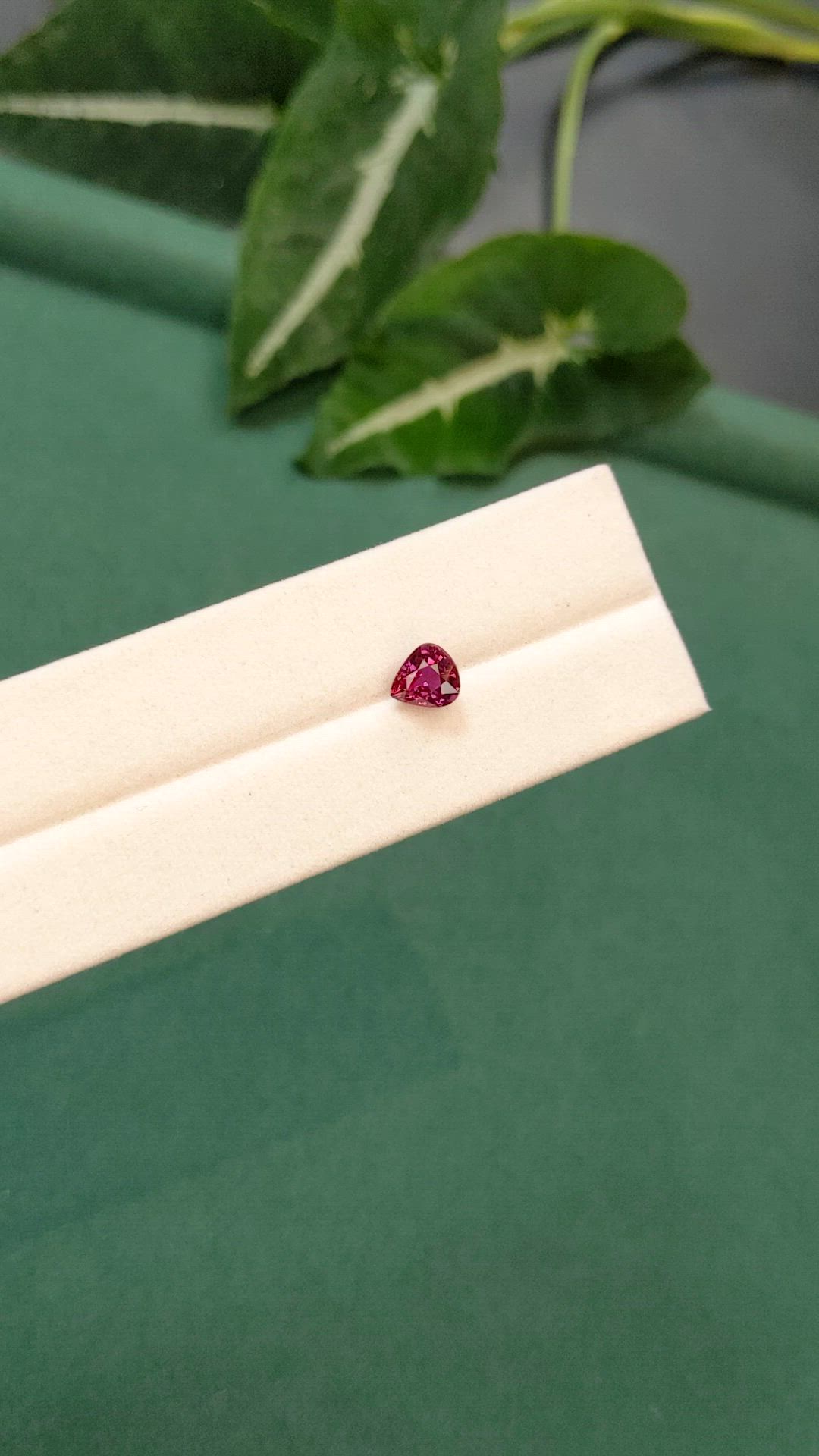 1.19 Ct. Purplish Red Ruby from Mozambique Size Video