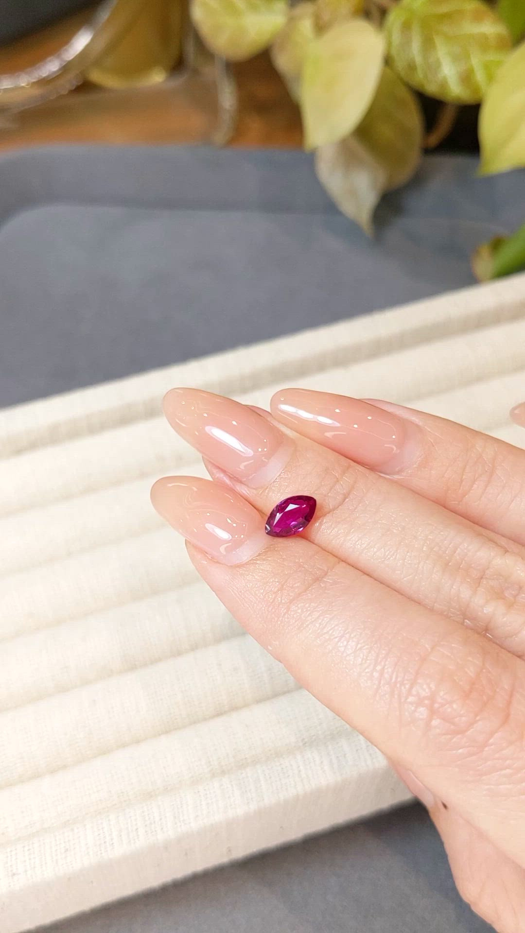 1.07 Ct. Purplish Red Ruby from Mozambique Size Video