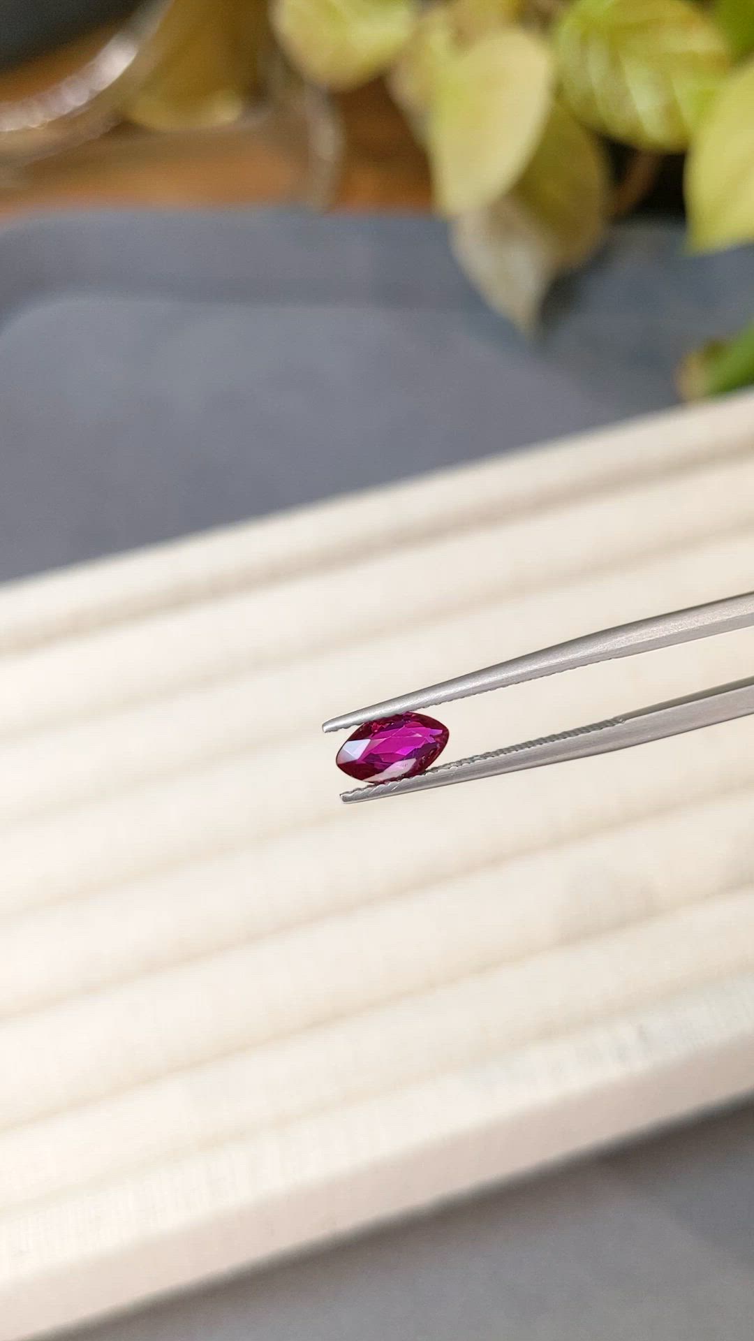 1.07 Ct. Purplish Red Ruby from Mozambique Size Video