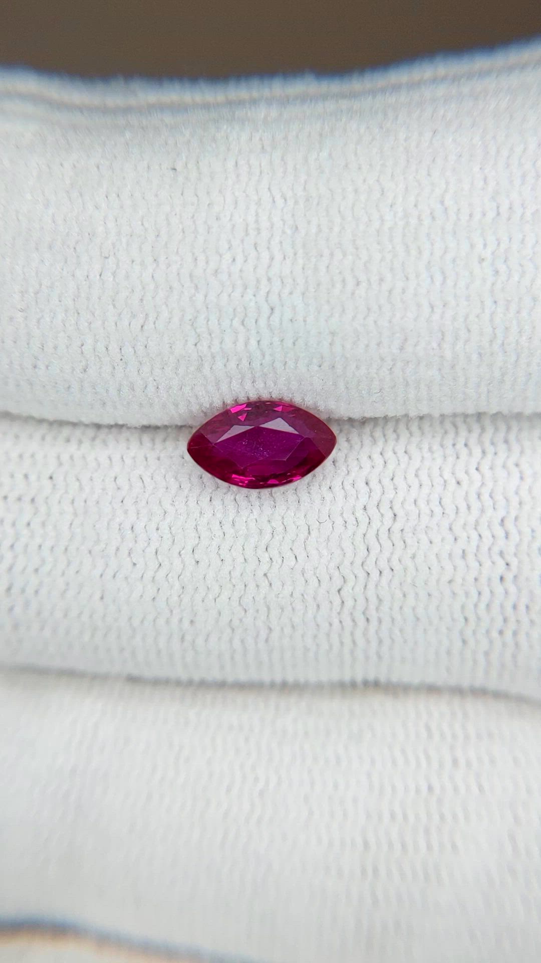 1.07 Ct. Purplish Red Ruby from Mozambique Size Video
