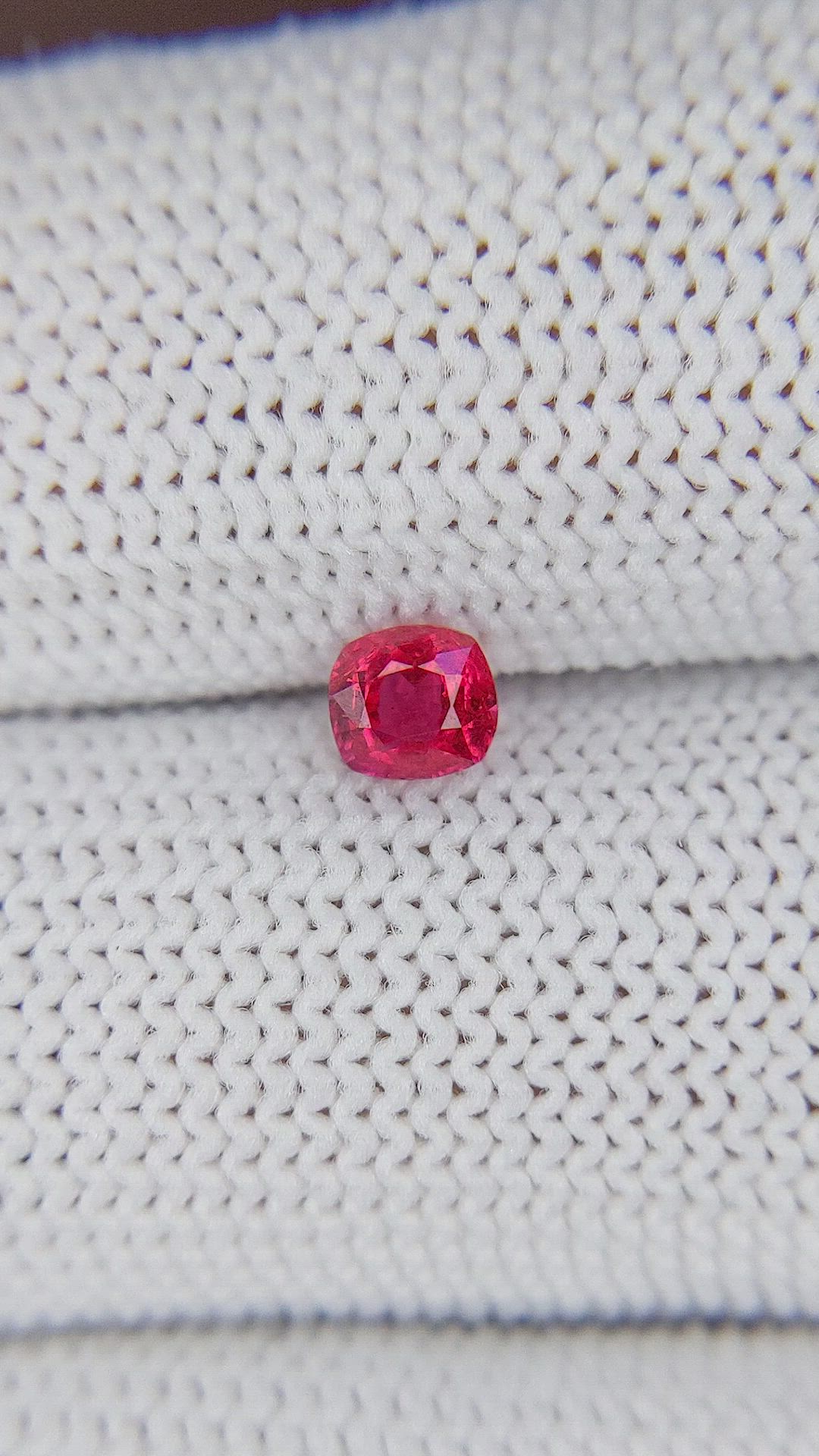0.46 Ct. Pinkish Red Ruby from Mozambique Size Video