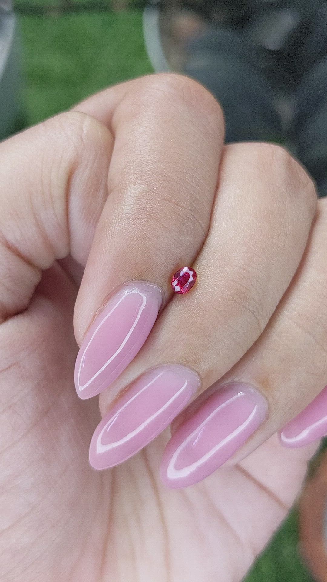 0.25 Ct. Pinkish Red Ruby from Mozambique Size Video