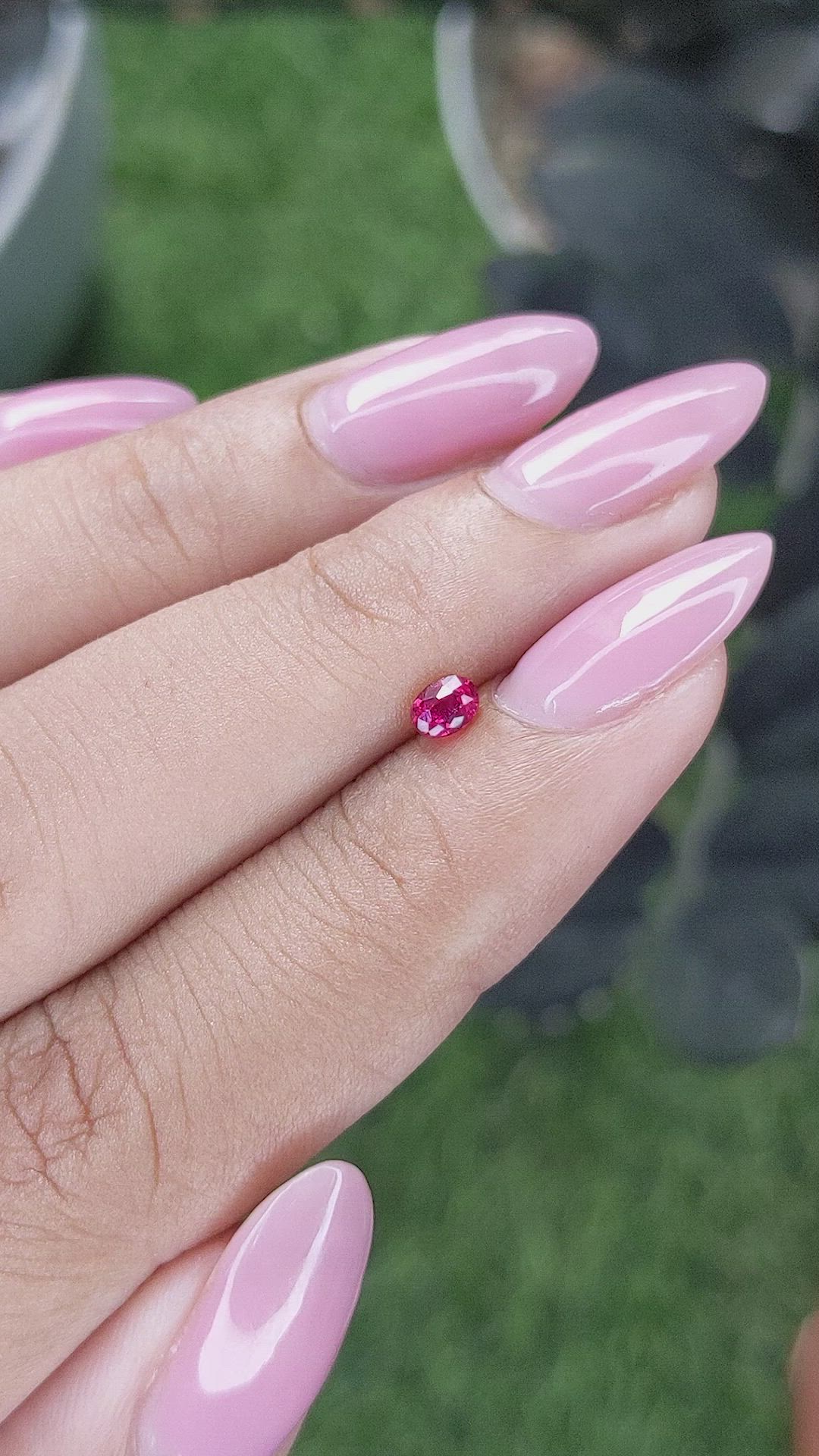 0.25 Ct. Pinkish Red Ruby from Mozambique Size Video