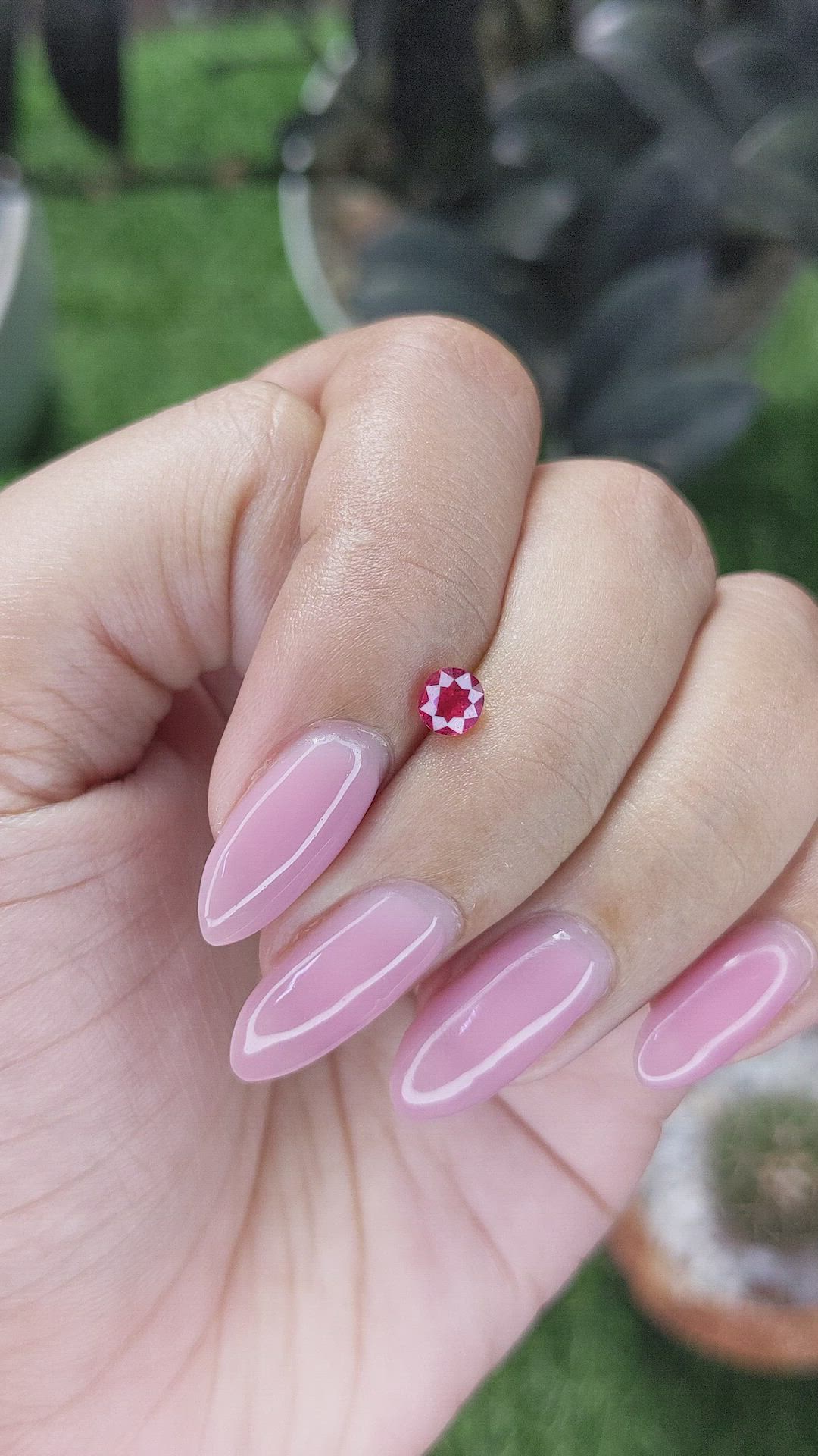 0.49 Ct. Pinkish Red Ruby from Mozambique Size Video