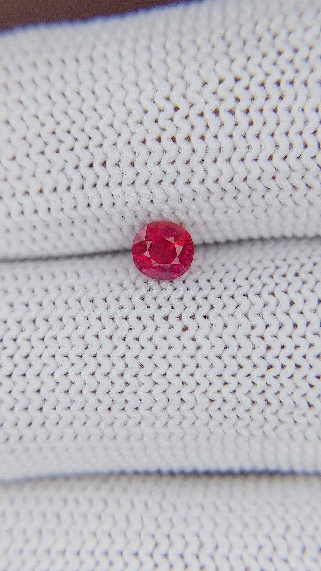 0.49 Ct. Pinkish Red Ruby from Mozambique Size Video