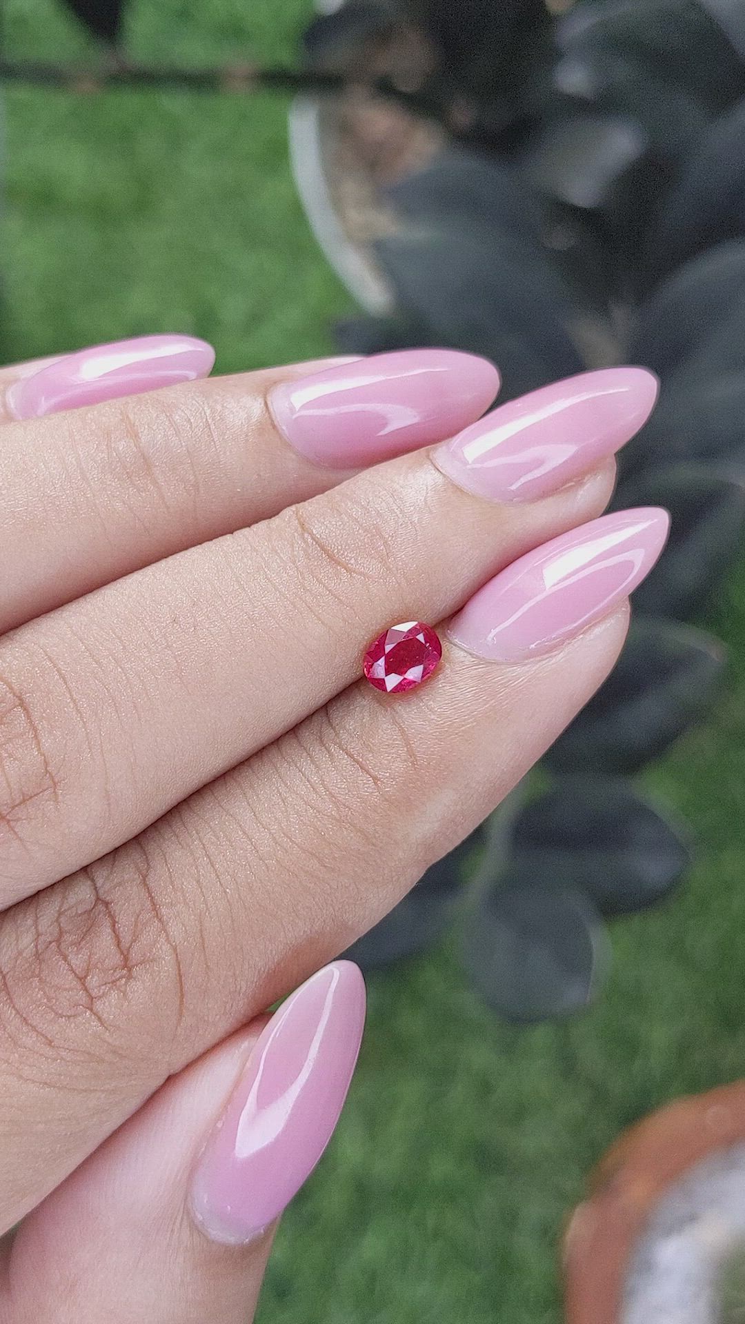 0.58 Ct. Ruby from Mozambique Size Video