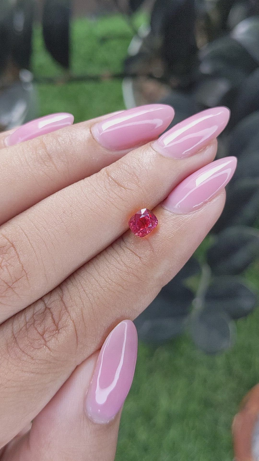 0.96 Ct. Pinkish Red Ruby from Mozambique Size Video