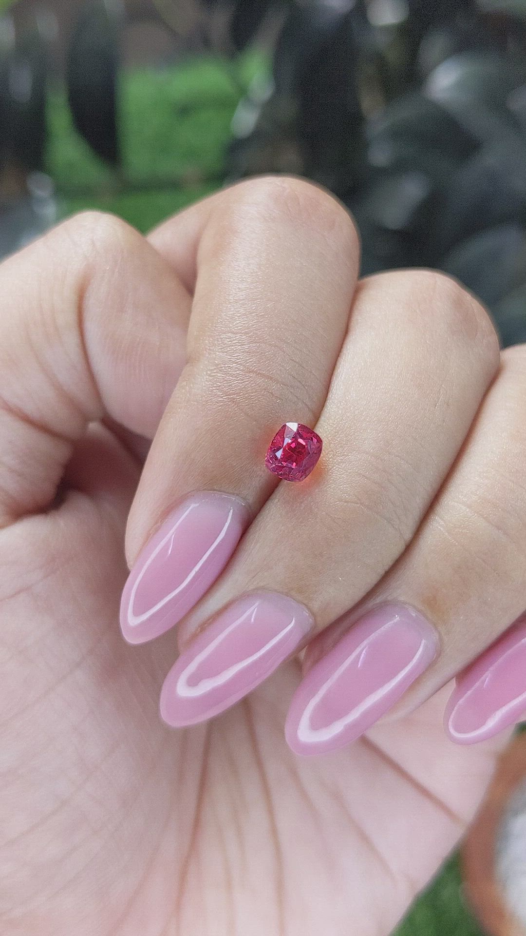 0.96 Ct. Pinkish Red Ruby from Mozambique Size Video