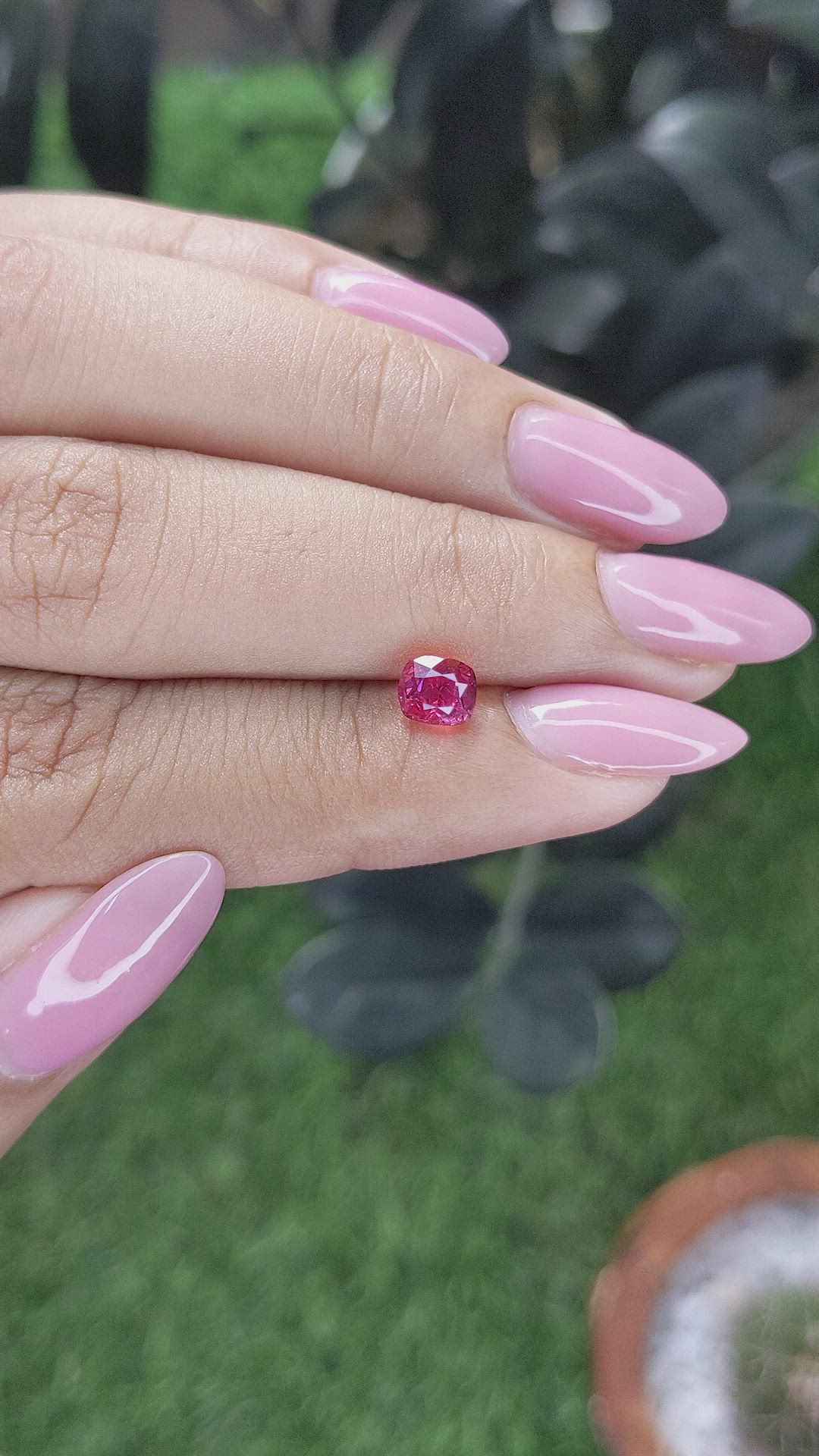 0.96 Ct. Pinkish Red Ruby from Mozambique Size Video