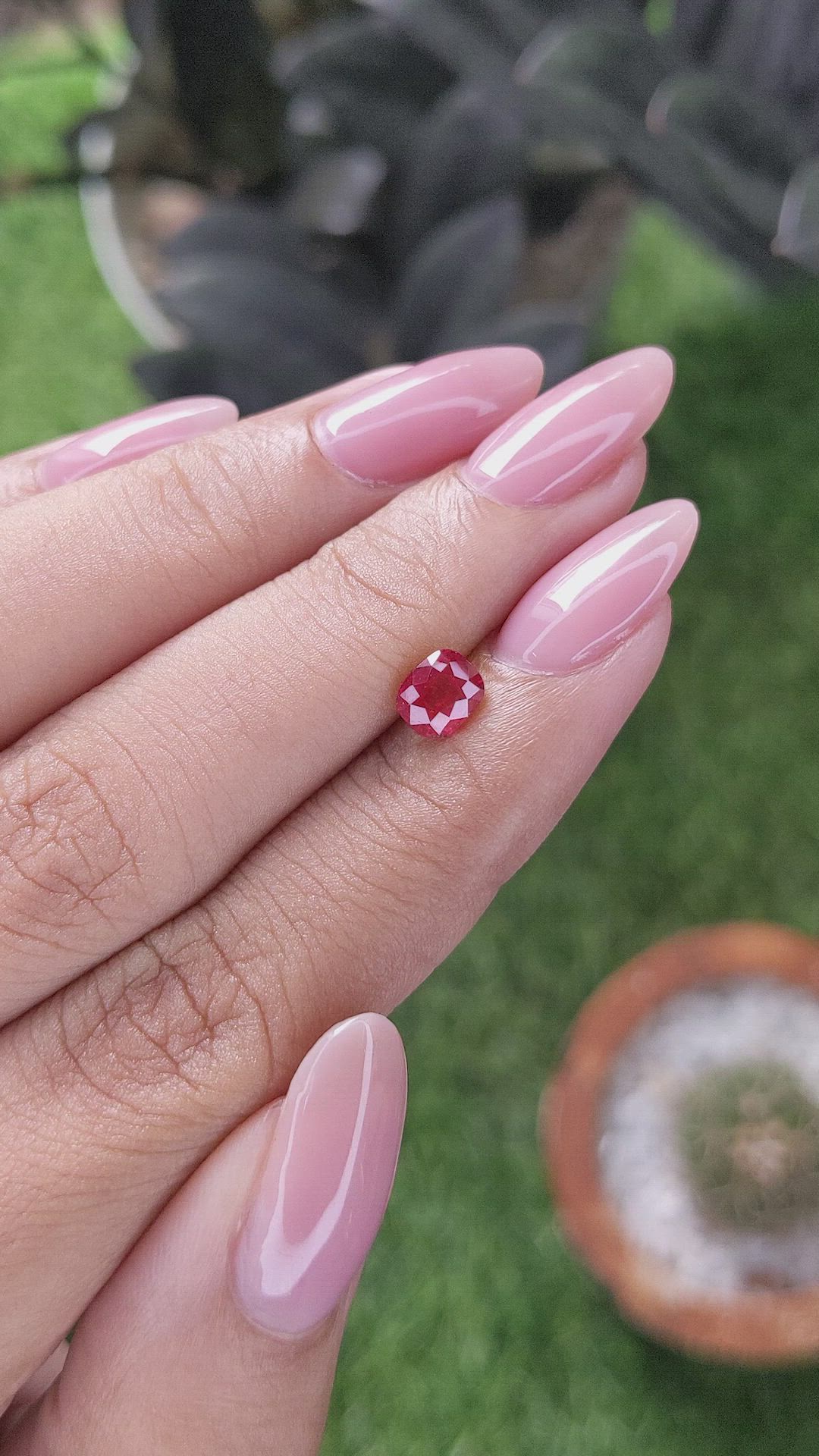 0.86 Ct. Ruby from Mozambique Size Video