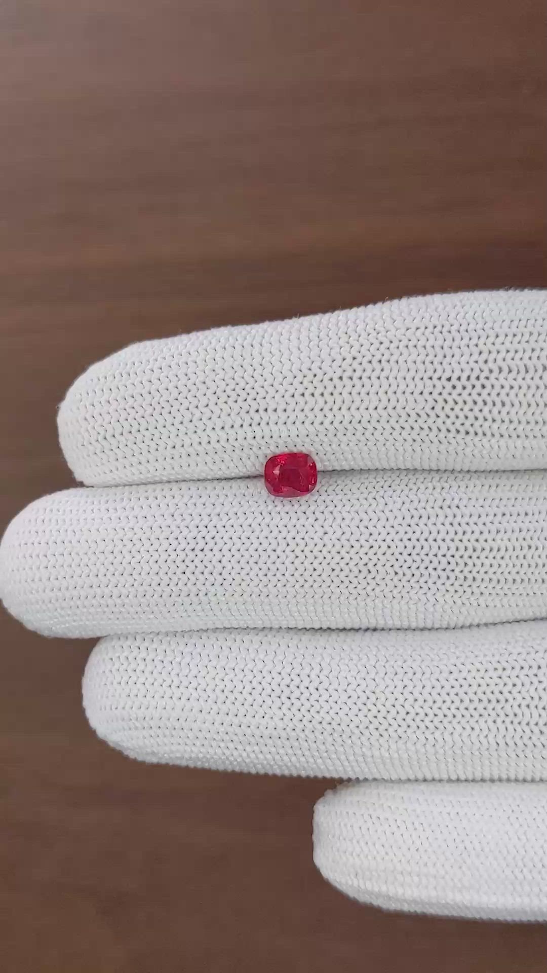 0.86 Ct. Ruby from Mozambique Size Video
