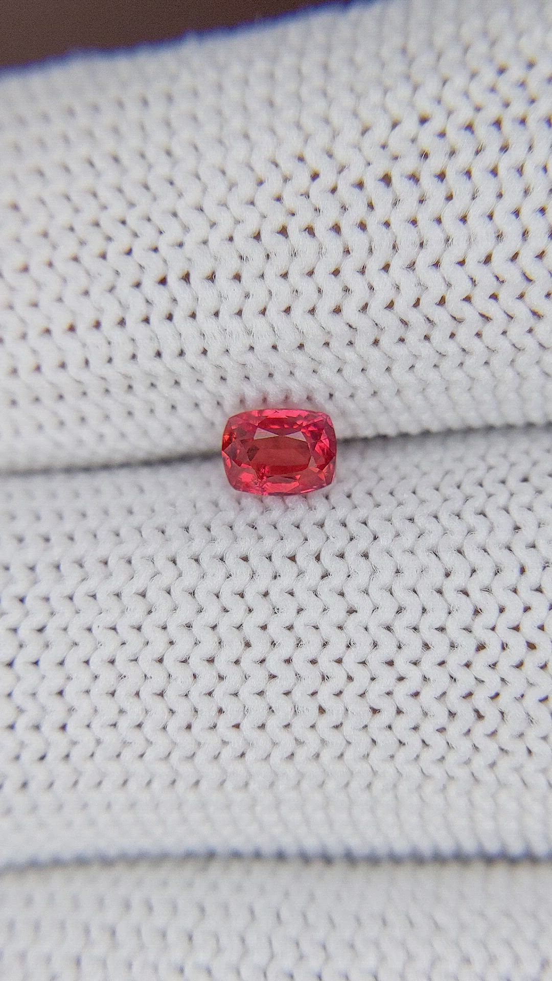 0.48 Ct. Pinkish Red Ruby from Mozambique Size Video