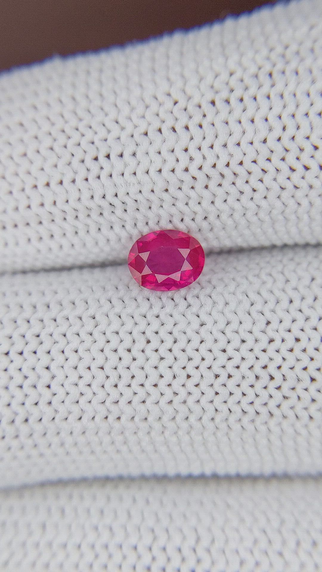 0.54 Ct. Pinkish Red Ruby from Mozambique Size Video