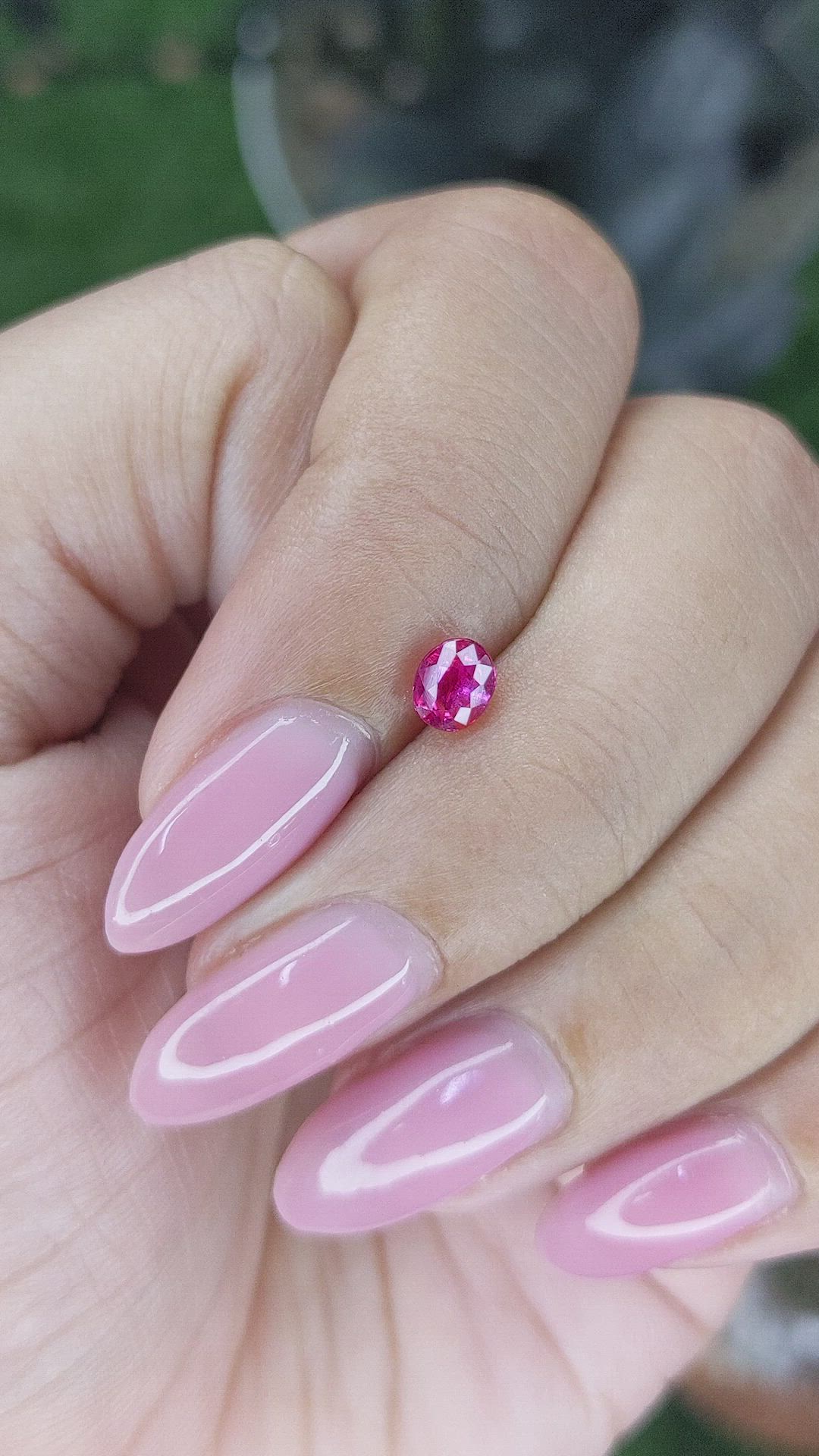 0.49 Ct. Pinkish Red Ruby from Mozambique Size Video