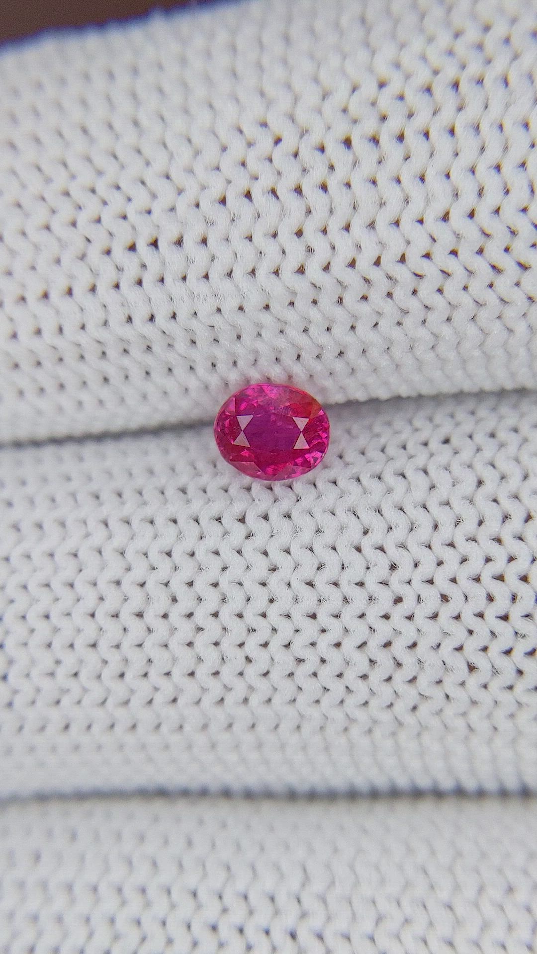 0.49 Ct. Pinkish Red Ruby from Mozambique Size Video