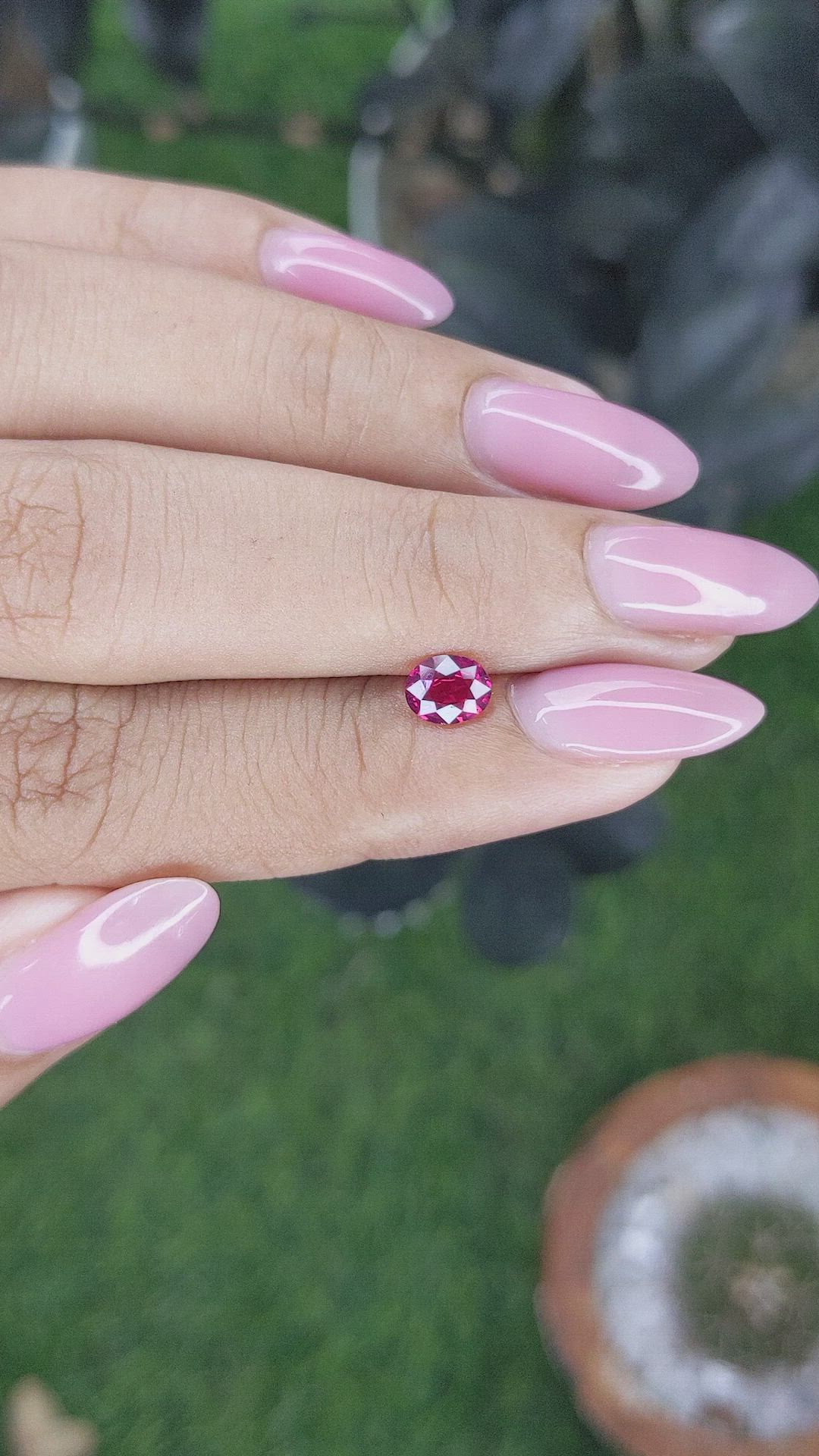 0.66 Ct. Pinkish Red Ruby from Mozambique Size Video