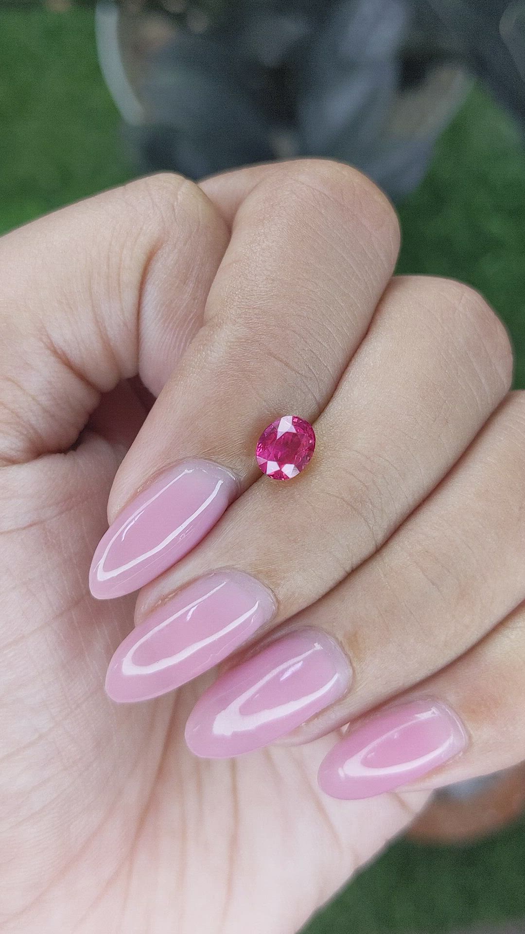 1.03 Ct. Pinkish Red Ruby from Mozambique Size Video