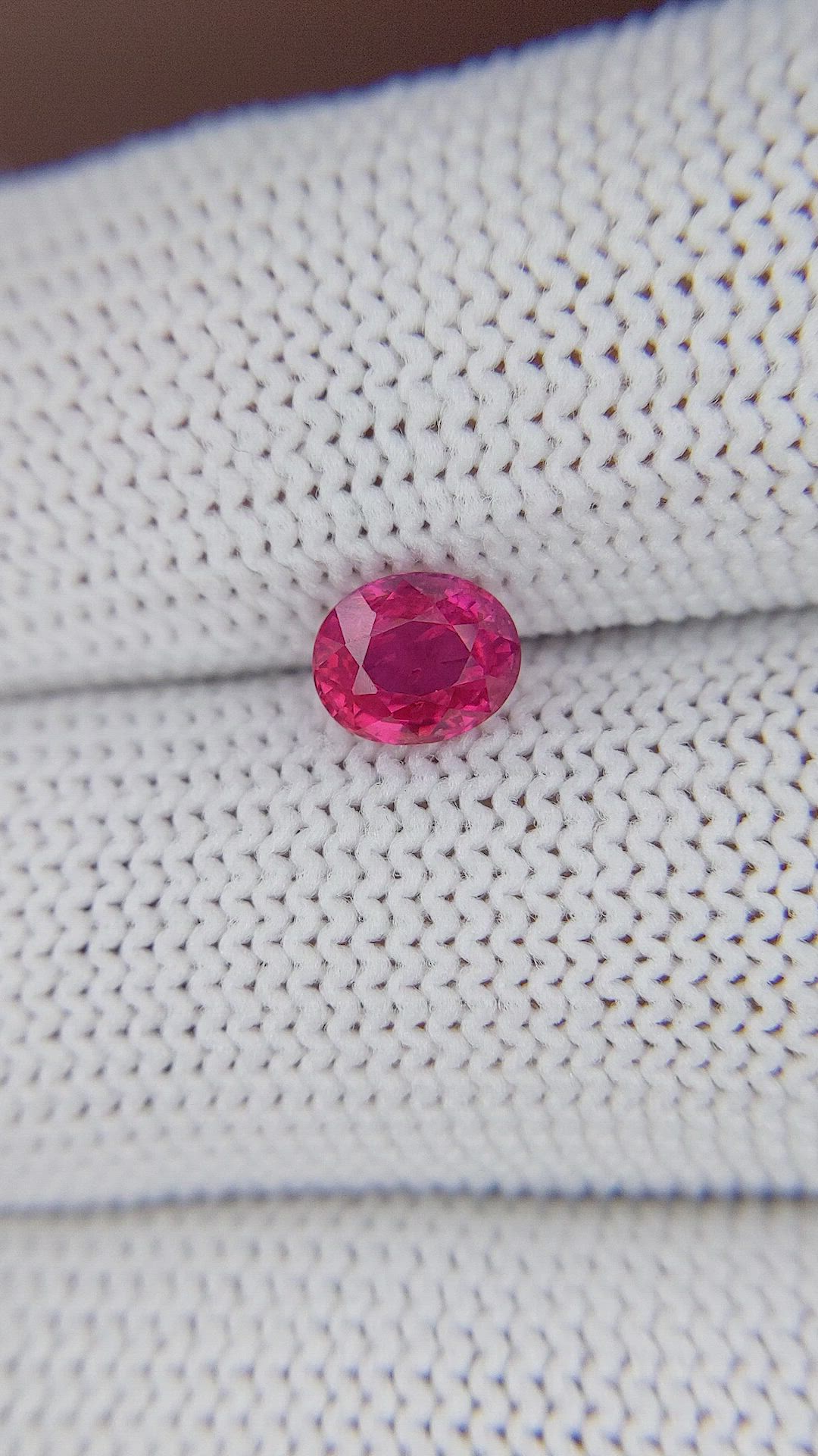 1.03 Ct. Pinkish Red Ruby from Mozambique Size Video