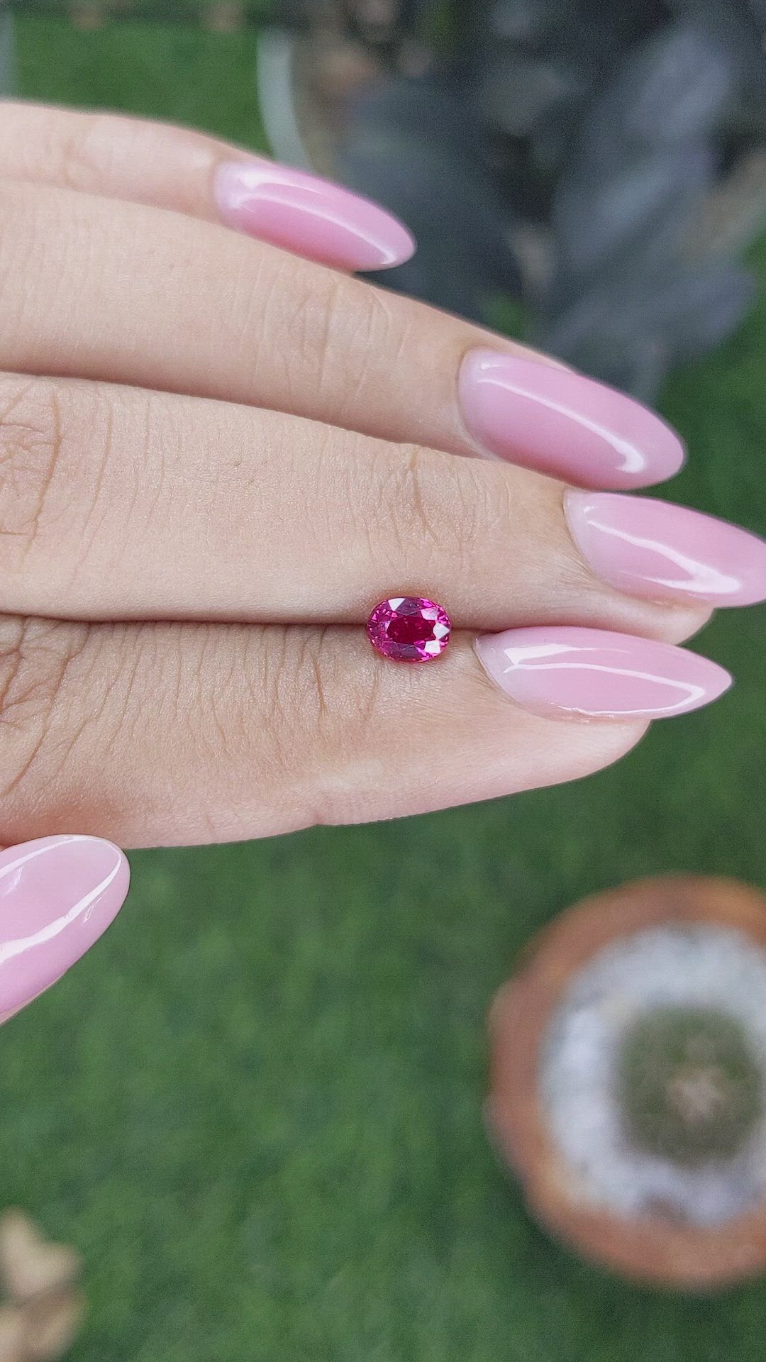 0.58 Ct. Pinkish Red Ruby from Mozambique Size Video
