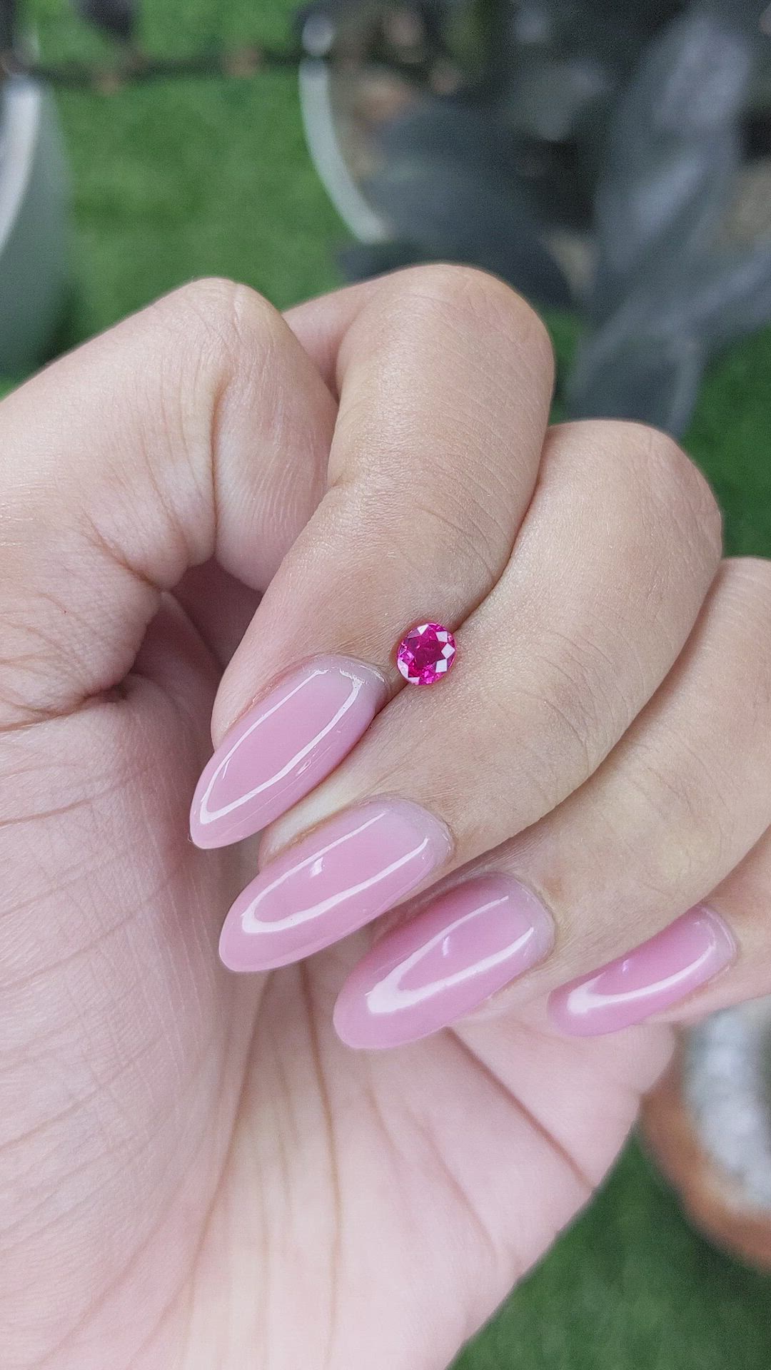 0.29 Ct. Pinkish Red Ruby from Mozambique Size Video