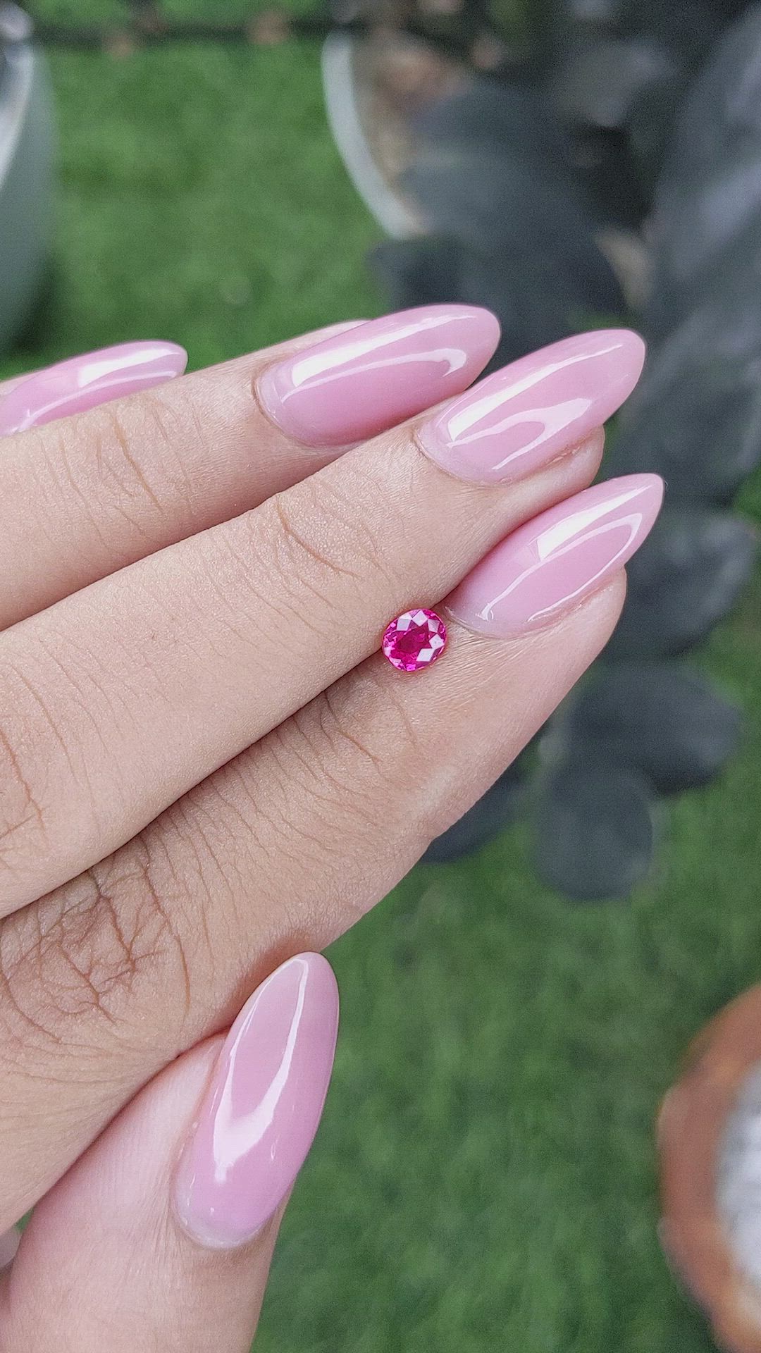 0.29 Ct. Pinkish Red Ruby from Mozambique Size Video