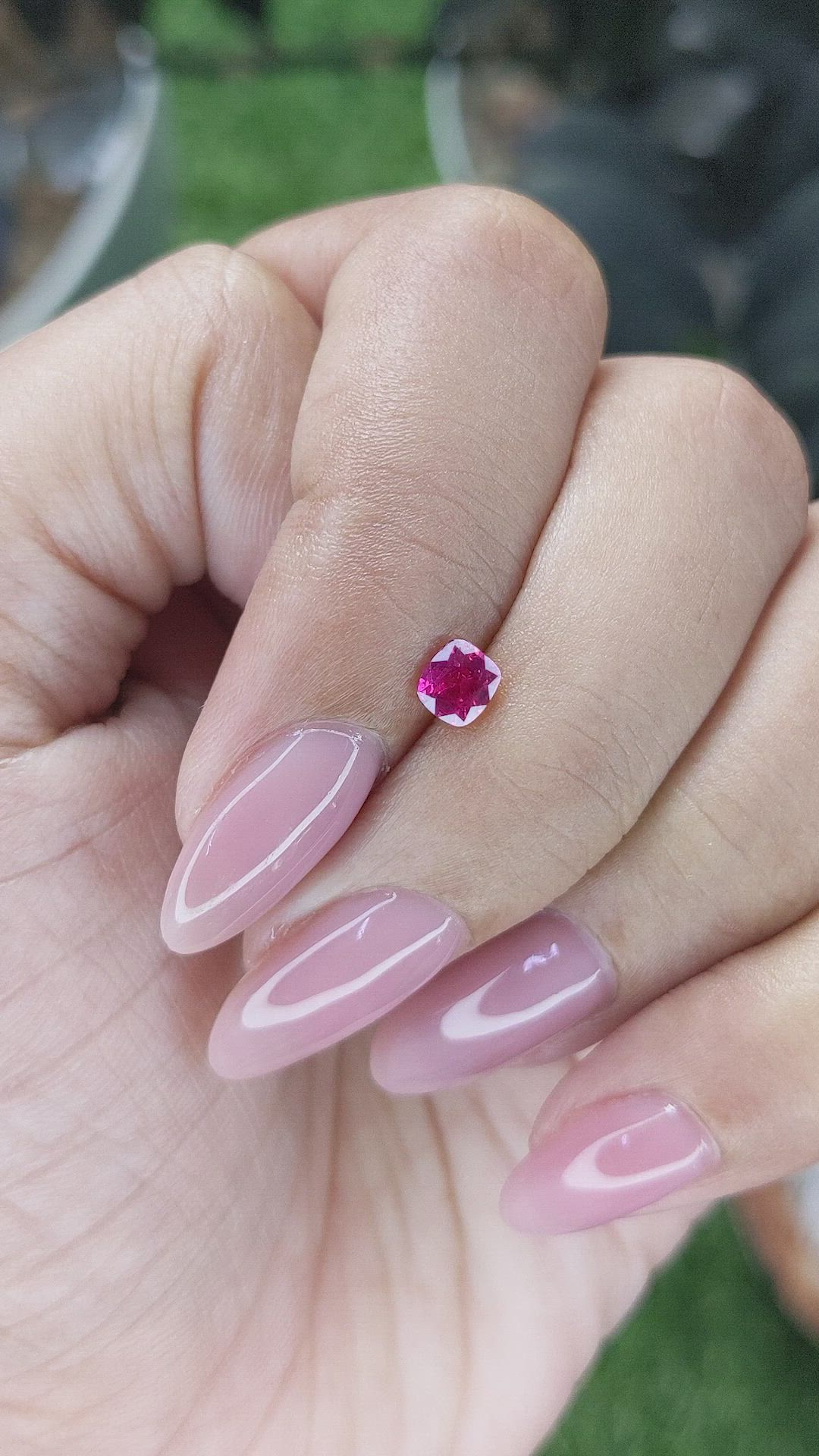 0.43 Ct. Pinkish Red Ruby from Mozambique Size Video